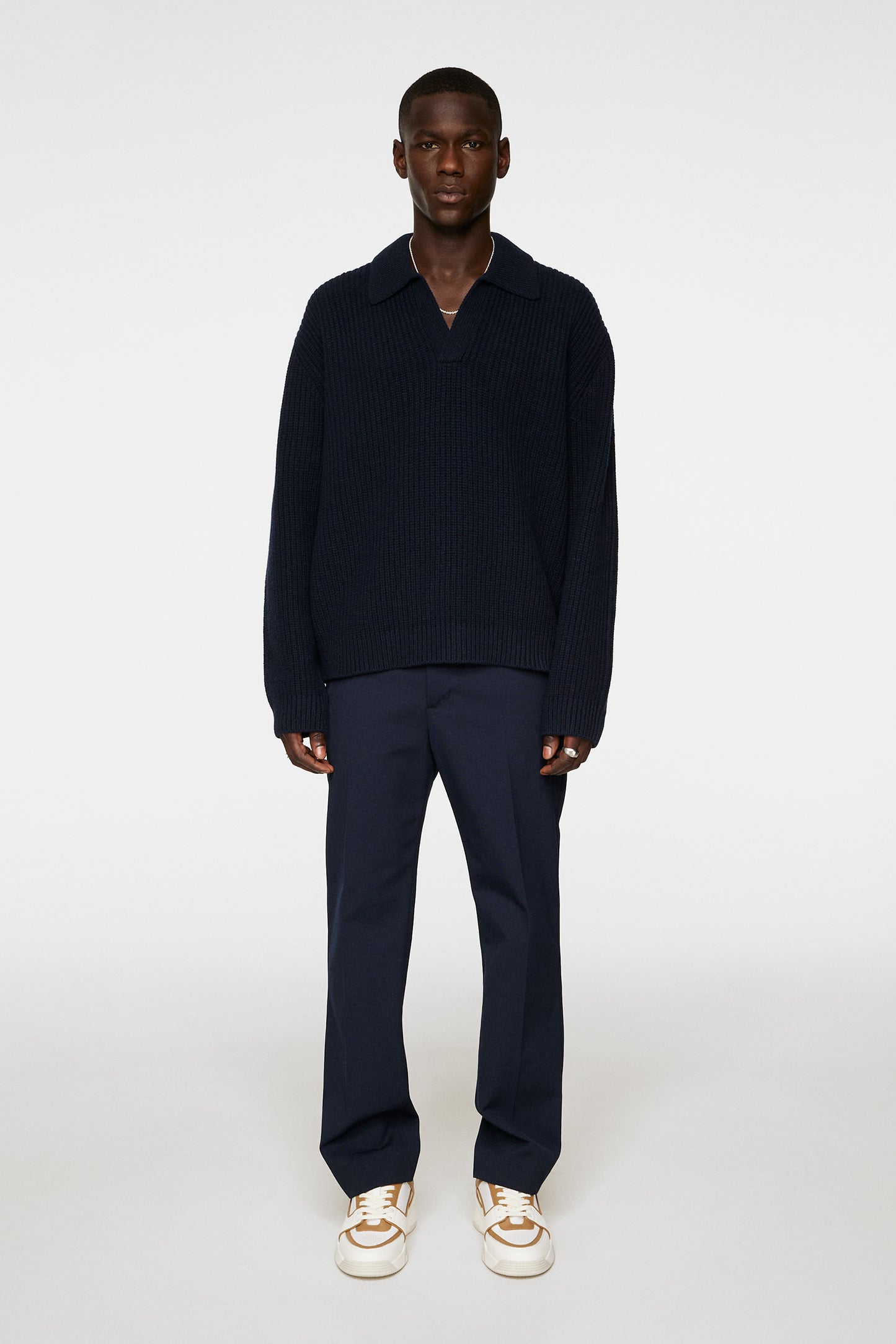 Jethro Heavy Polo Knit / JL Navy