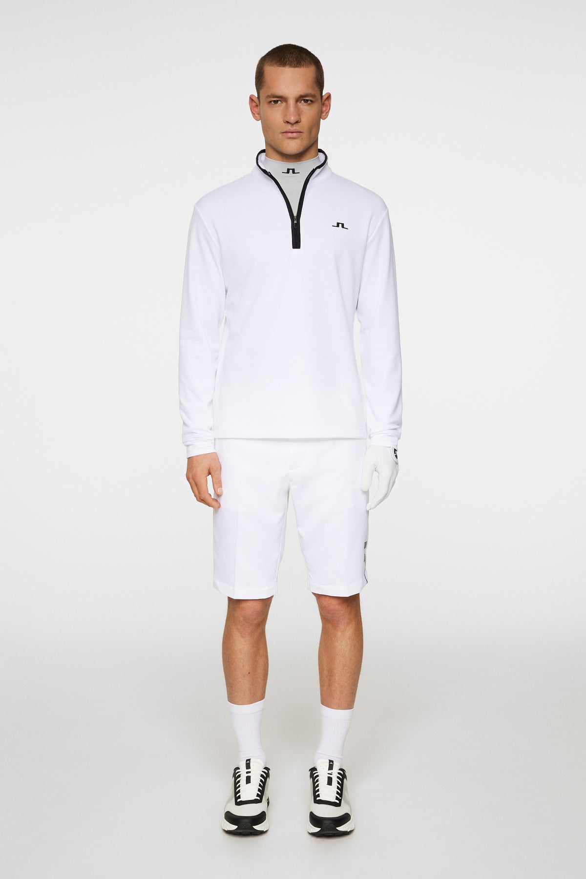 Clide Quarter Zip Mid Layer / White