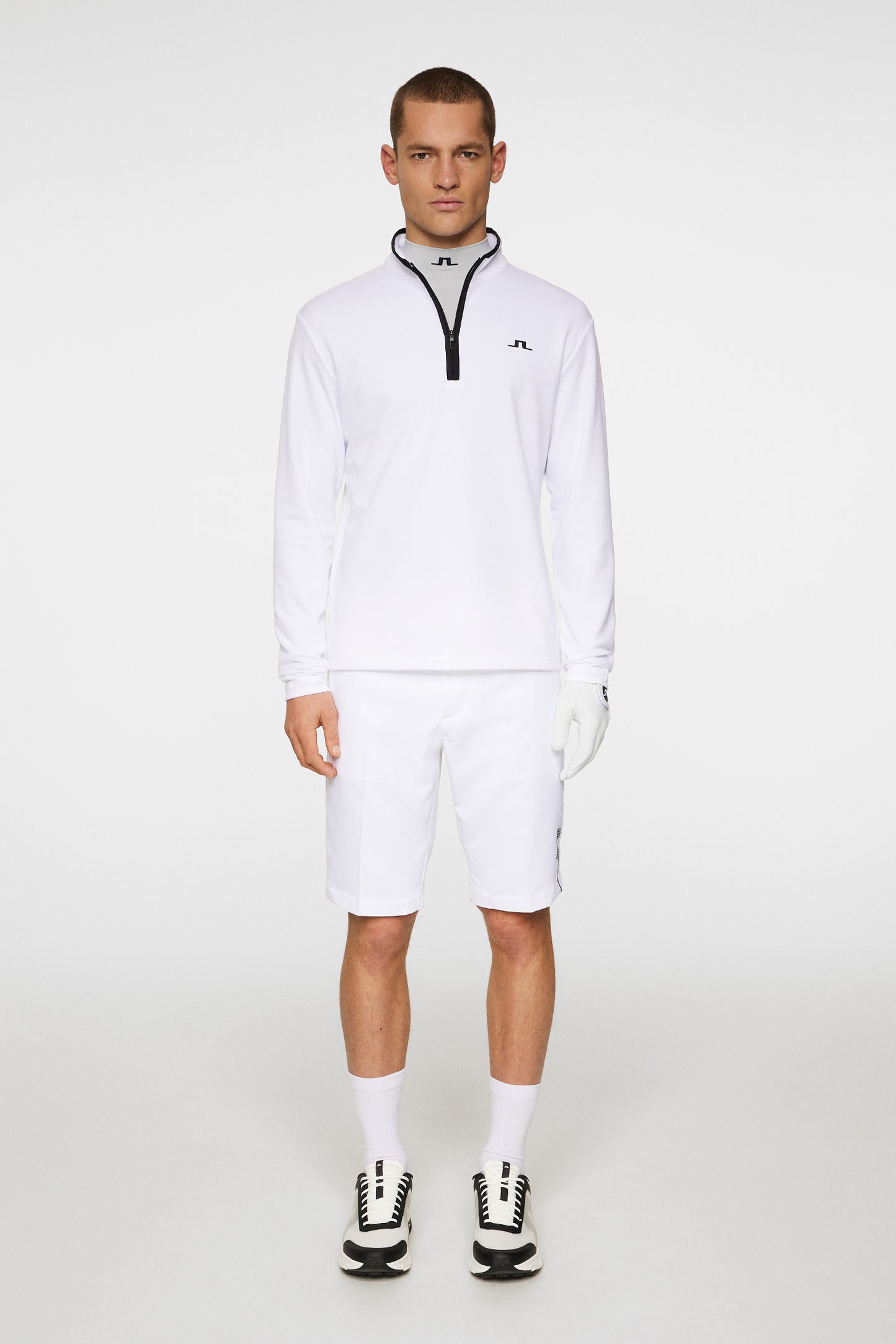 Clide Quarter Zip Mid Layer / White