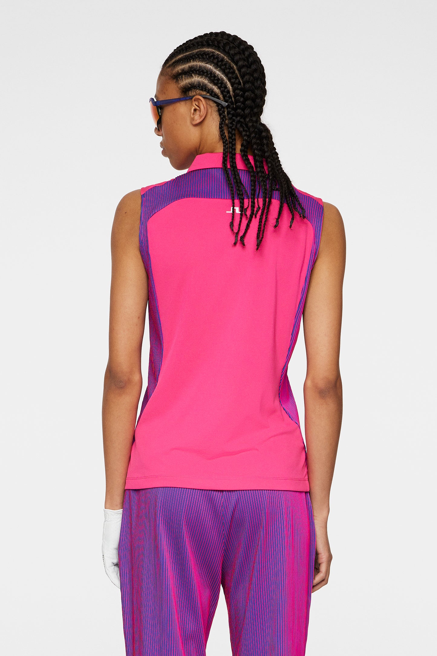 Betsy Sleeveless Polo / Pink Peacock