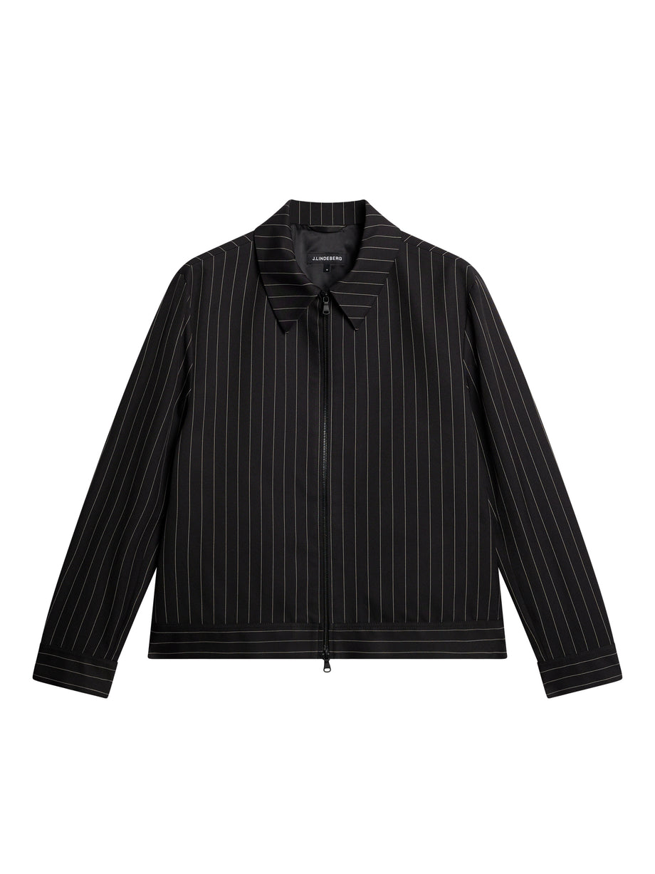 Parke Pin stripe jacket / Black