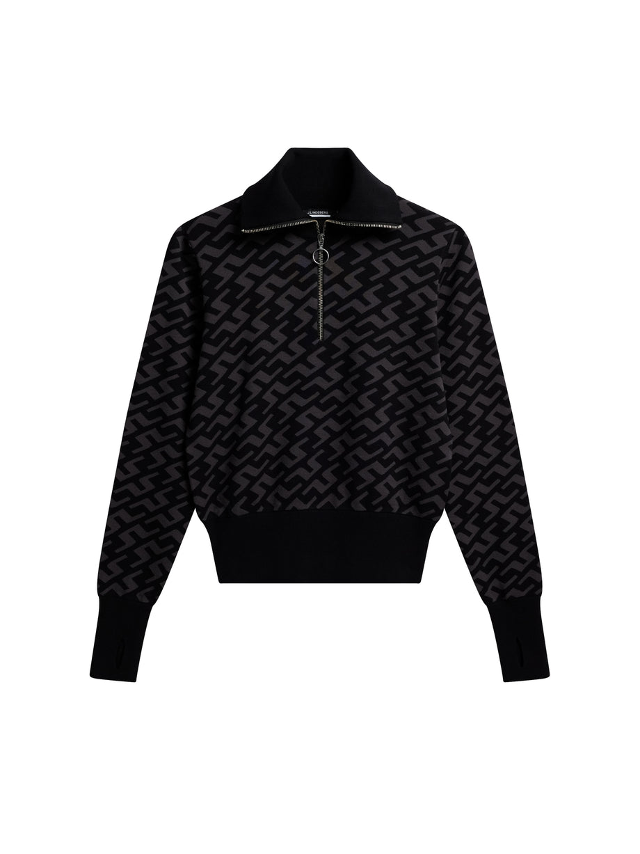 Kerla Knitted Zip Sweater / Bias Bridge Black