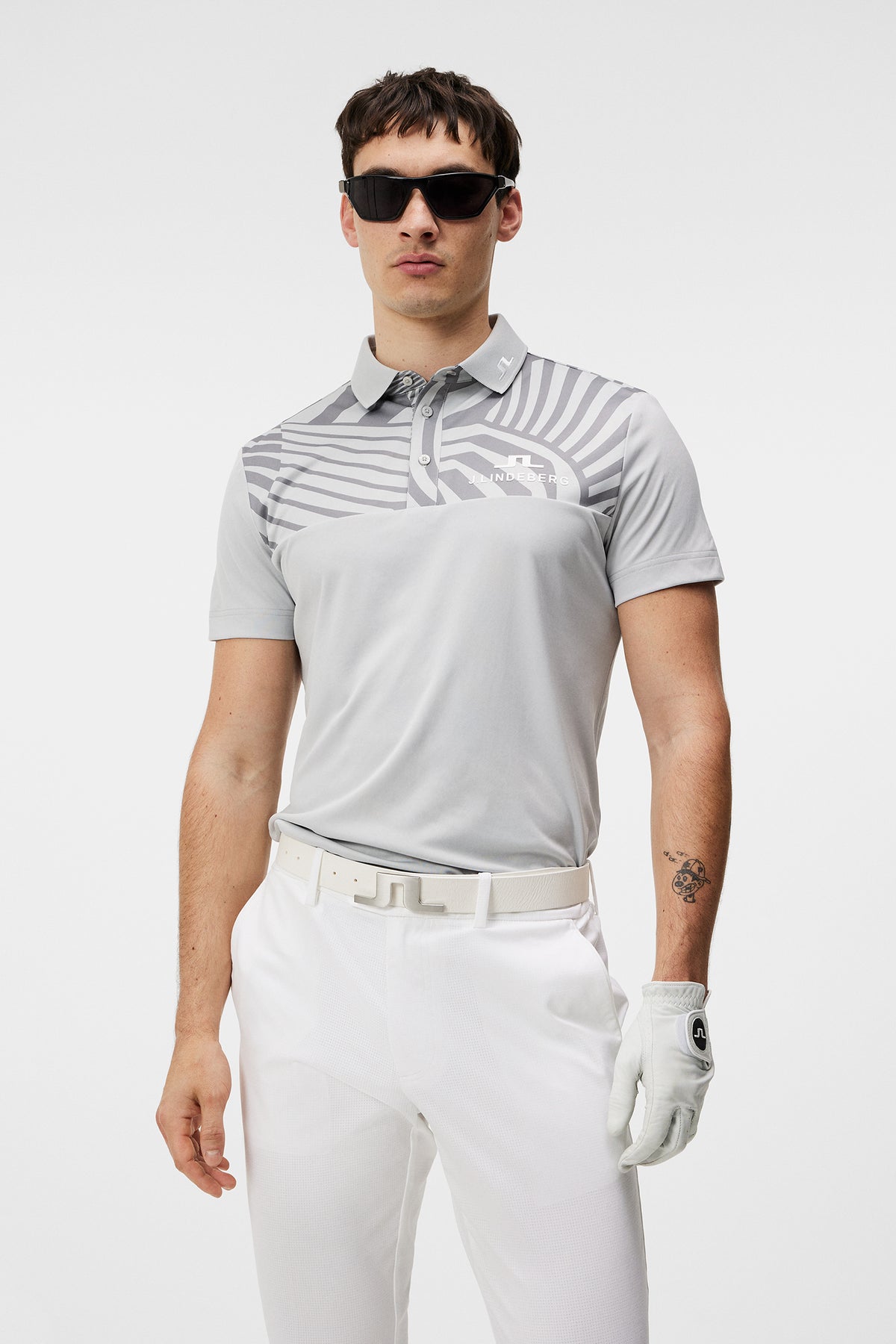 Jeff Tour Golf Polo / Light Grey Melange