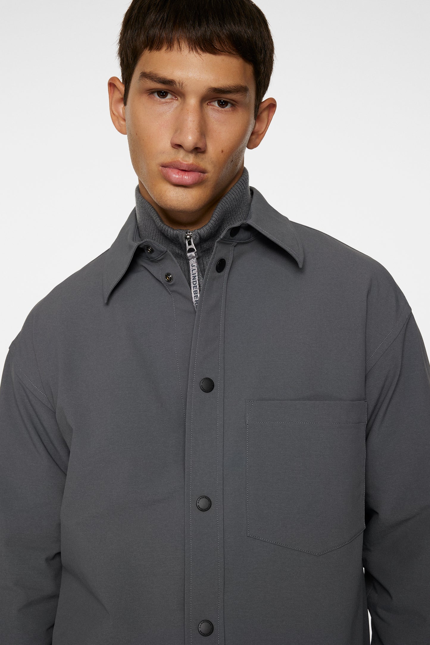 Howard Tech Fleece Overshirt / Lava Smoke