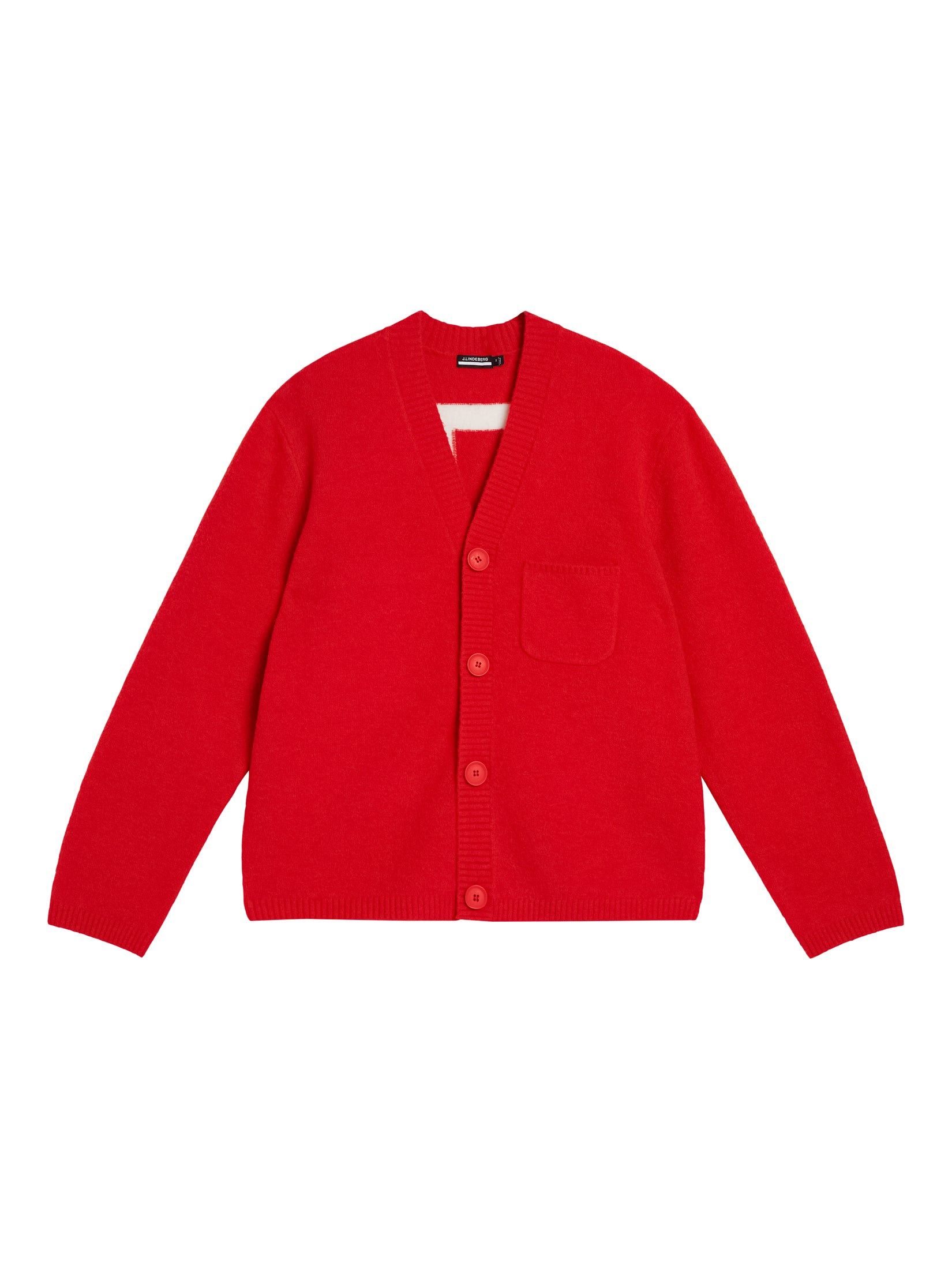 Clarke Knitted Cardigan / Fiery Red – J.Lindeberg