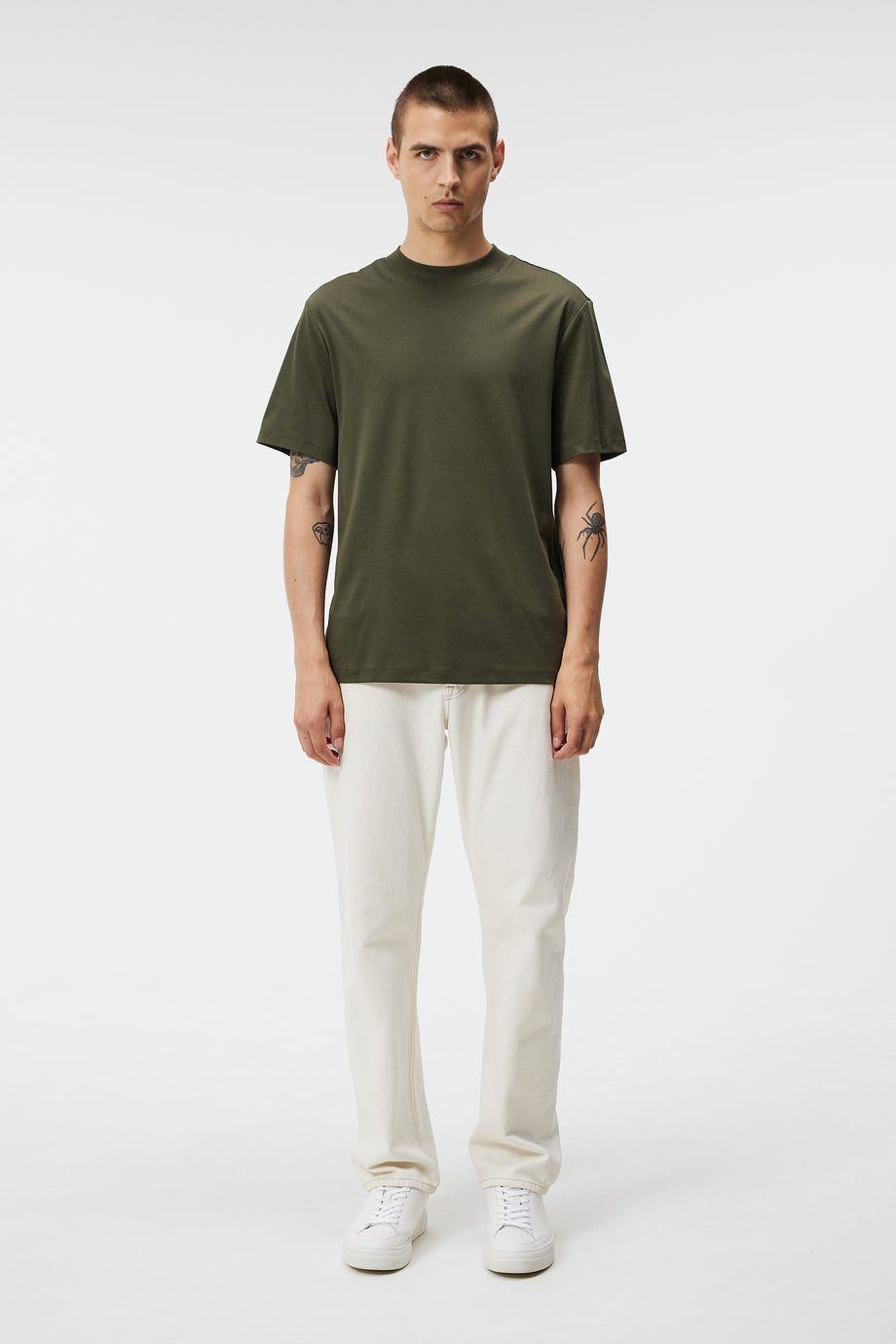 Ace Mock Neck T-shirt / Forest Green