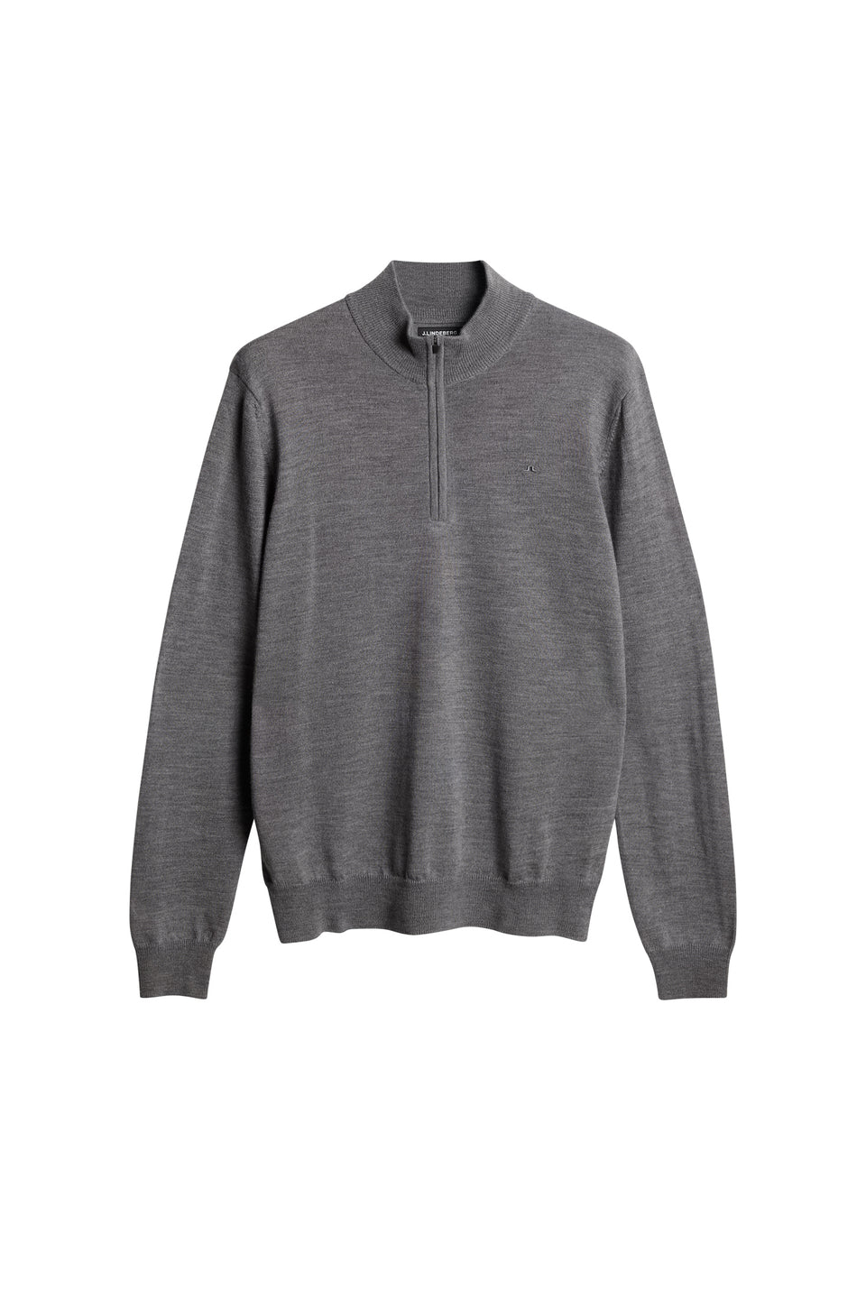 Kiyan Quarter Zip Sweater / Mid Grey Melange