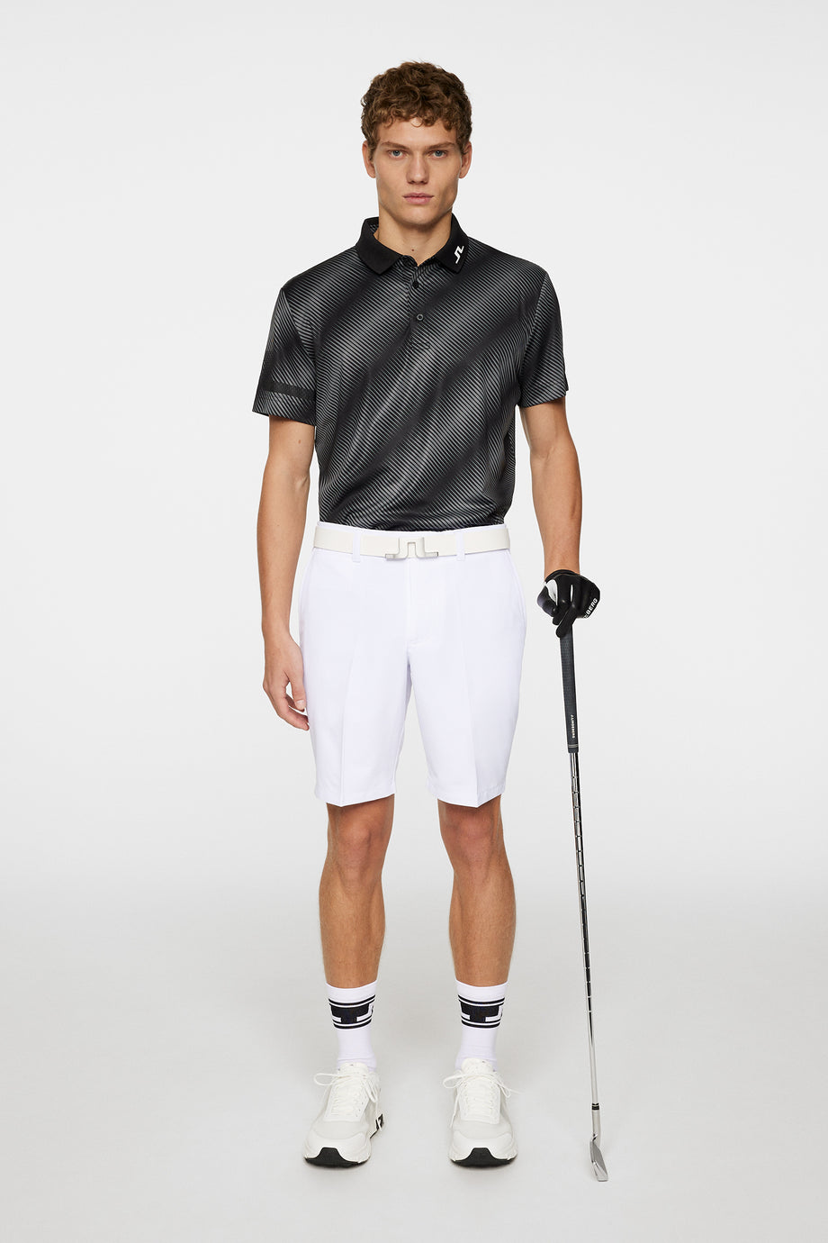 Heath Print Polo / Comb Black M