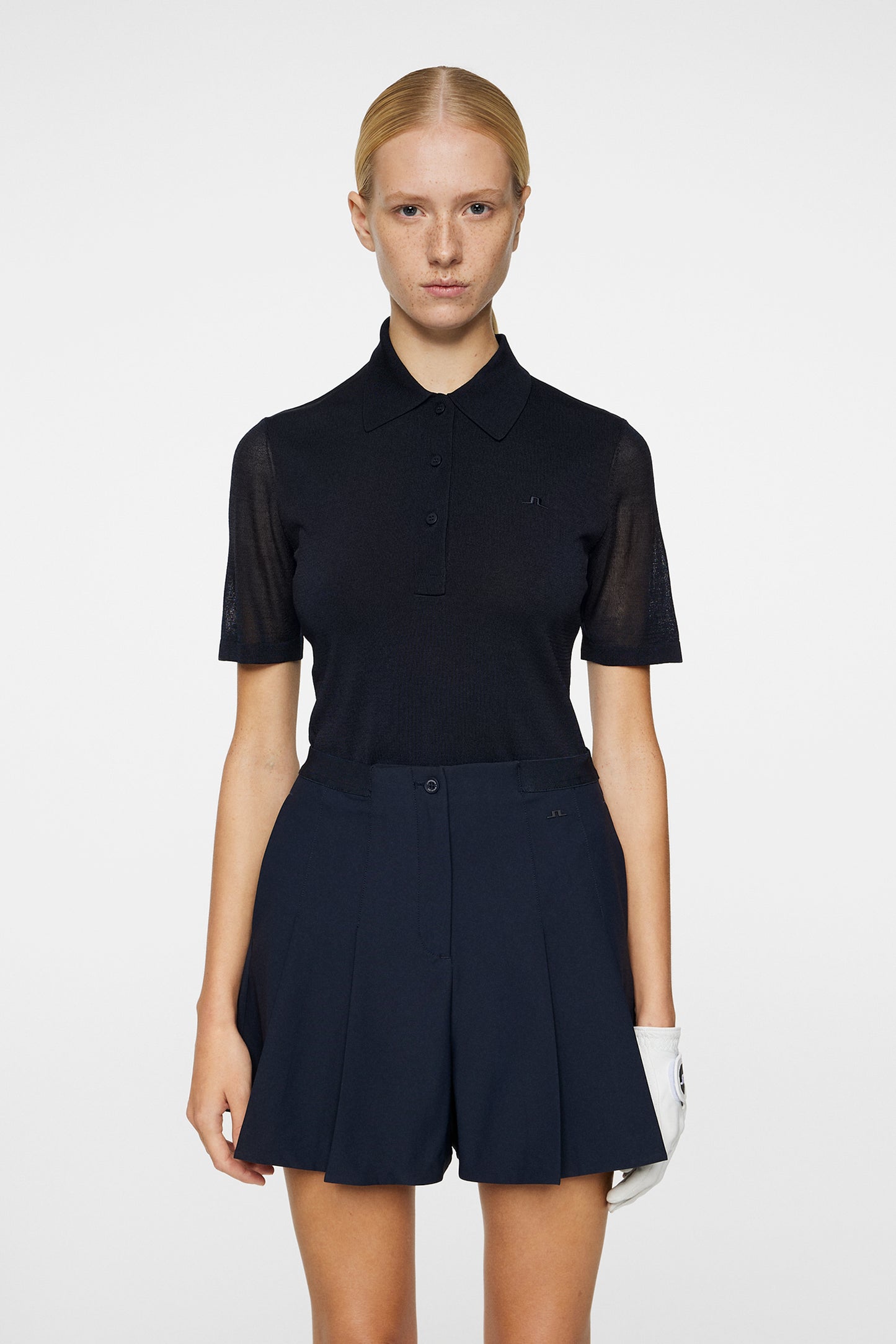 Amandine Knitted Polo / JL Navy