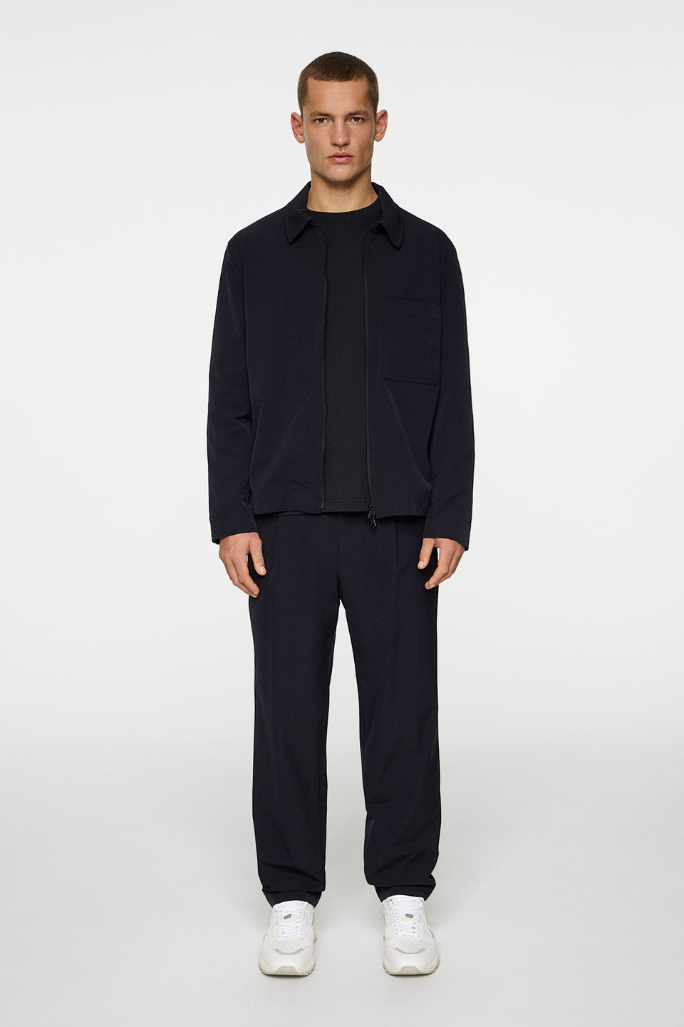 Jake Zipped Overshirt / JL Navy