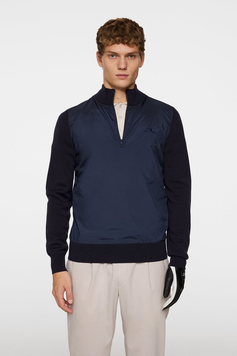 Rob Hybrid Quarter Zip / JL Navy