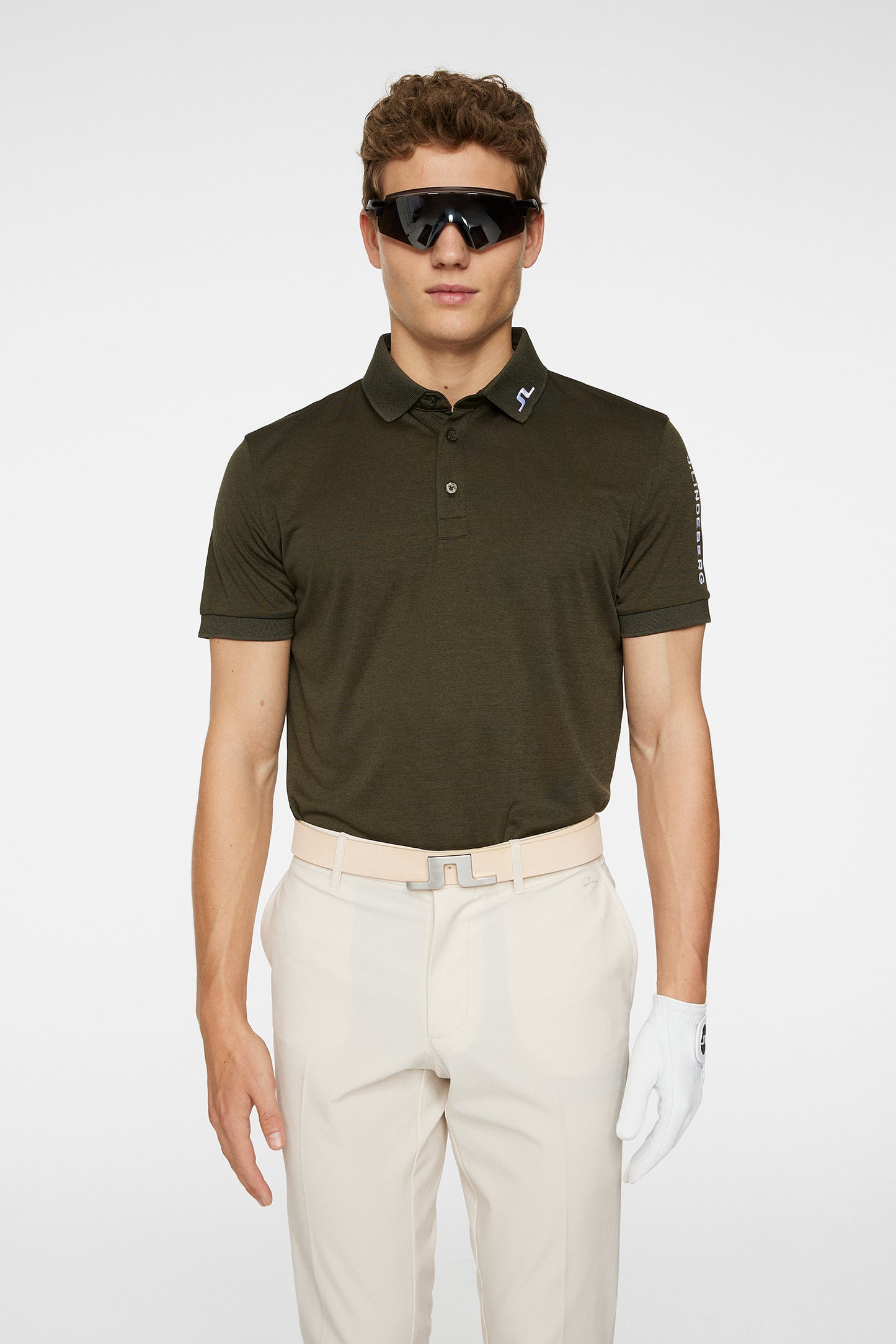 Tour Tech Slim Fit Polo / Forest Green Melange