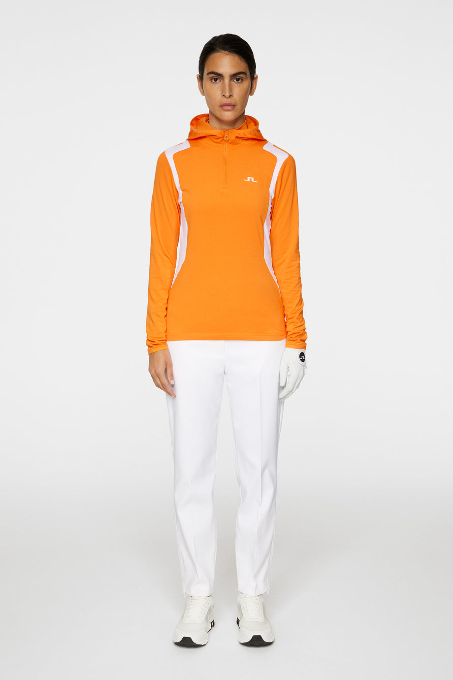 Mae Quarter Zip Hood / Persimmon Orange