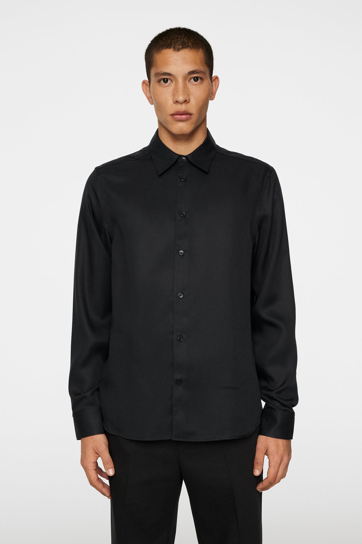 Slim LS Comfort Tencel Shirt / Black