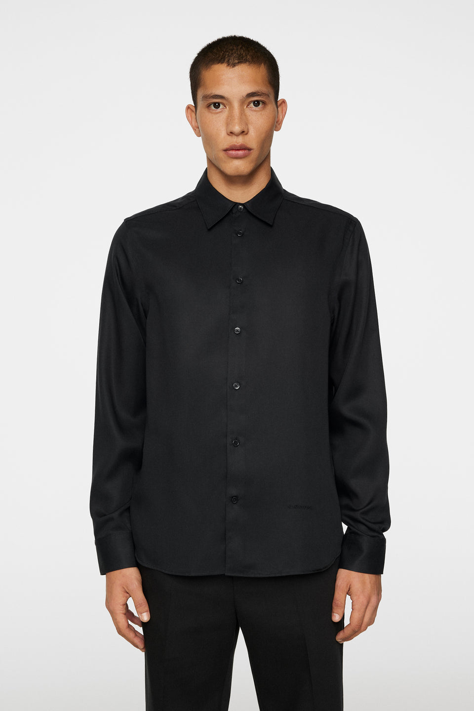 Slim LS Comfort Tencel Shirt / Black