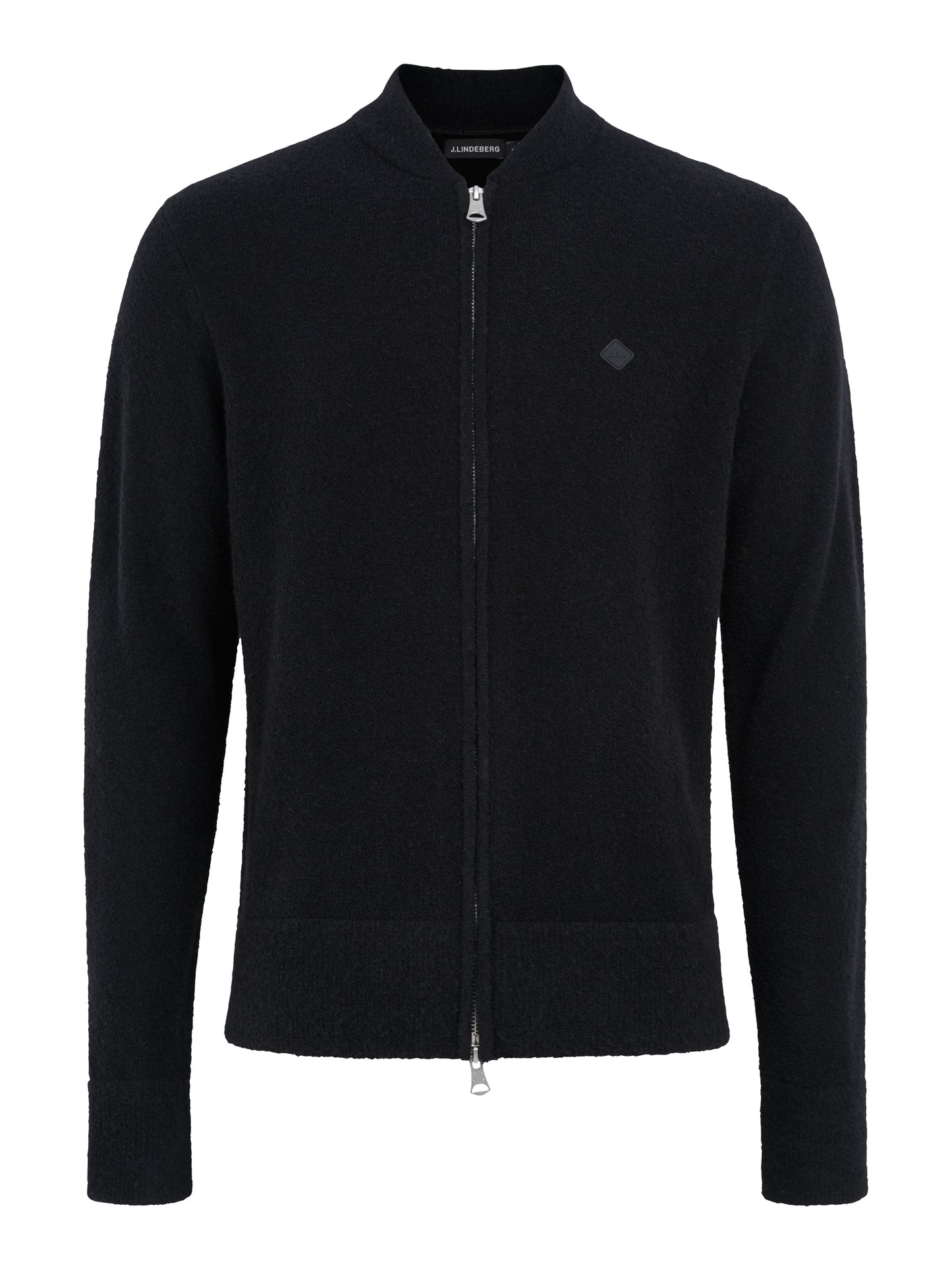 Yousin Merino Logo Zip Sweater / Black