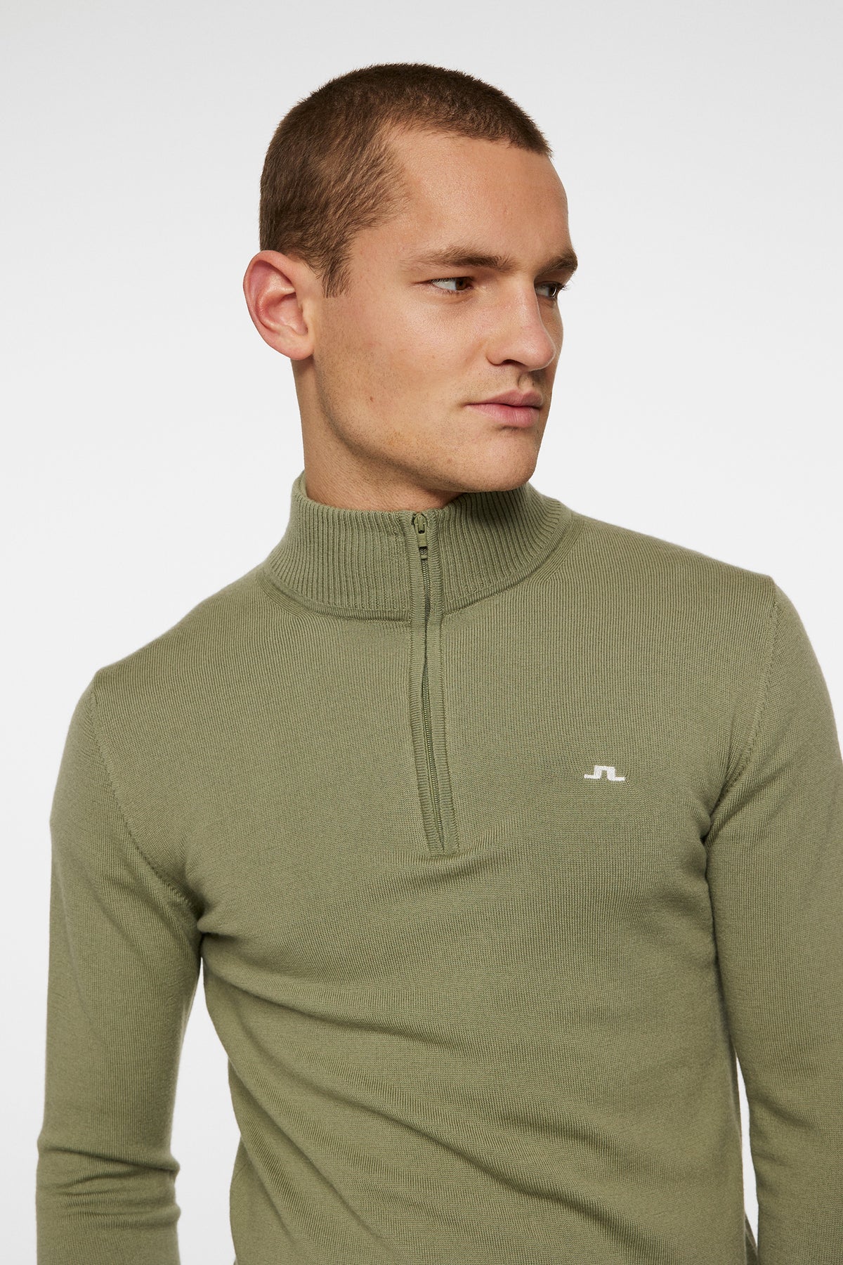 Kian Zipped Sweater / Oil Green