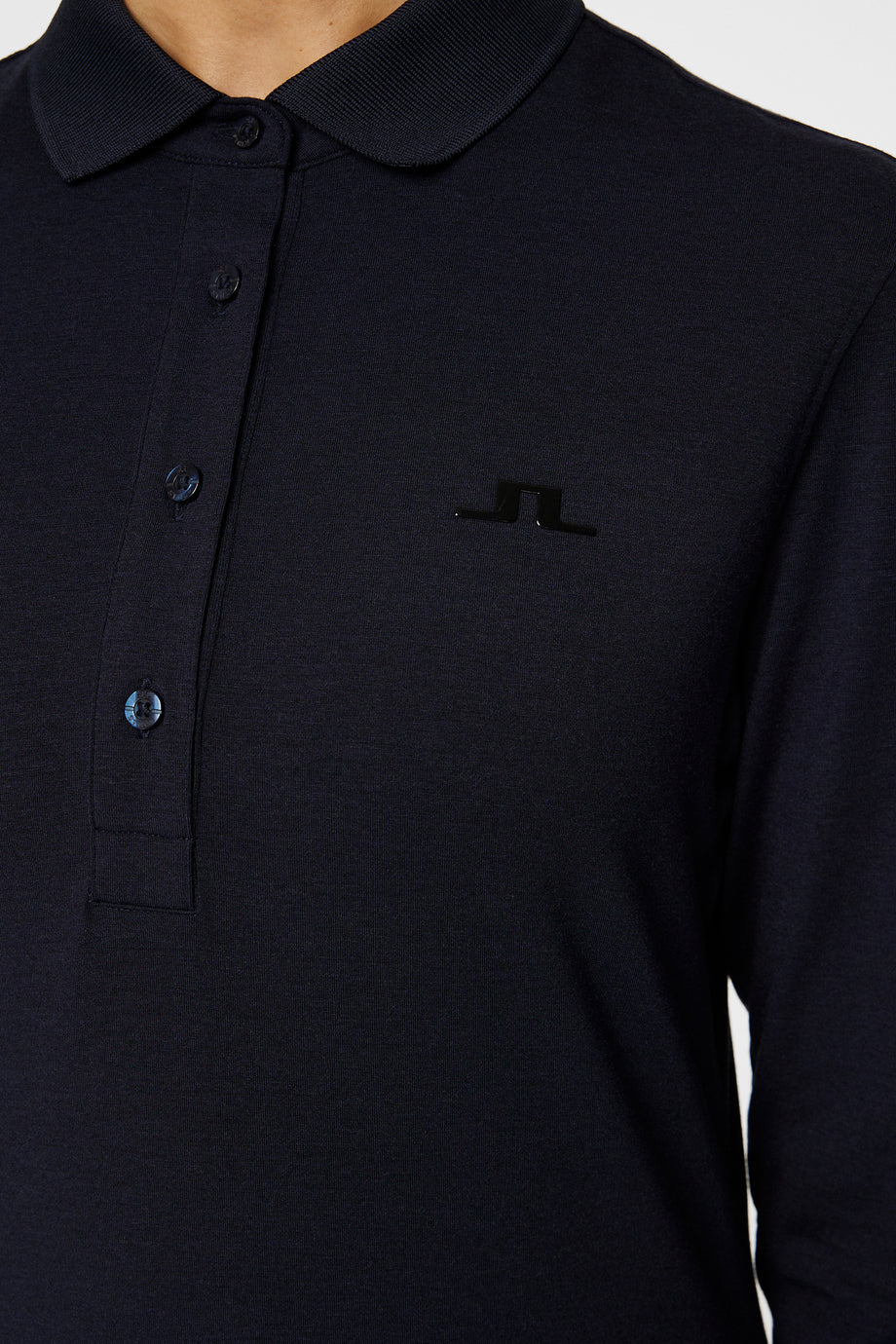 Flor Long Sleeve Polo / Navy Melange