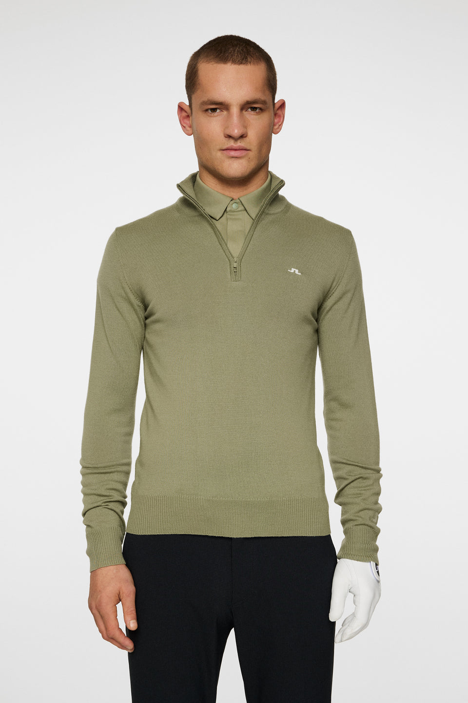 Kian Zipped Sweater / Oil Green