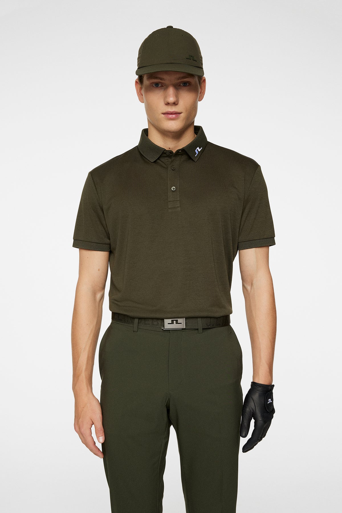 KV Regular Fit Polo / Forest Green Melange