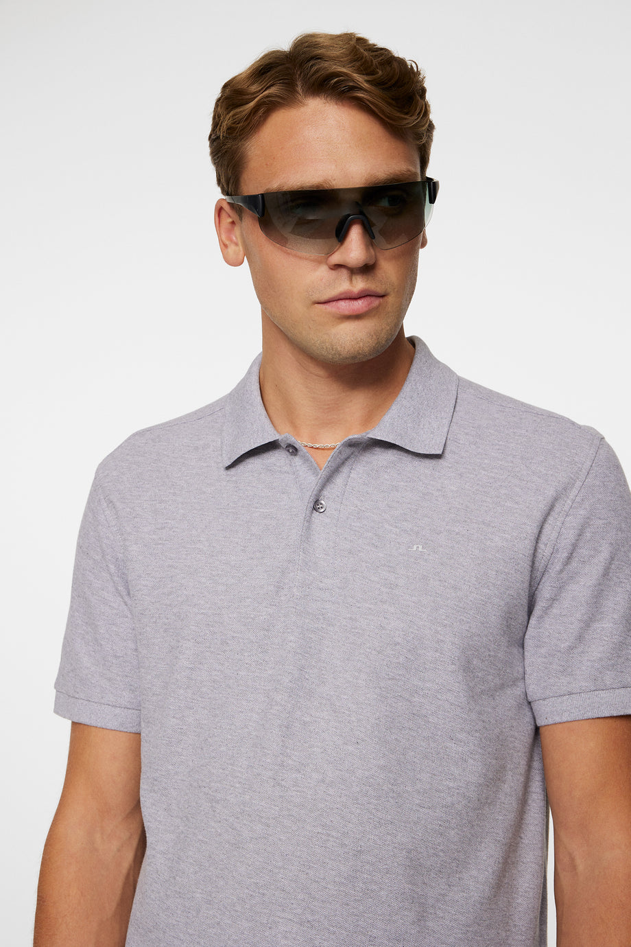 Troy Polo Shirt Seasonal Pique / Mid Grey Melange