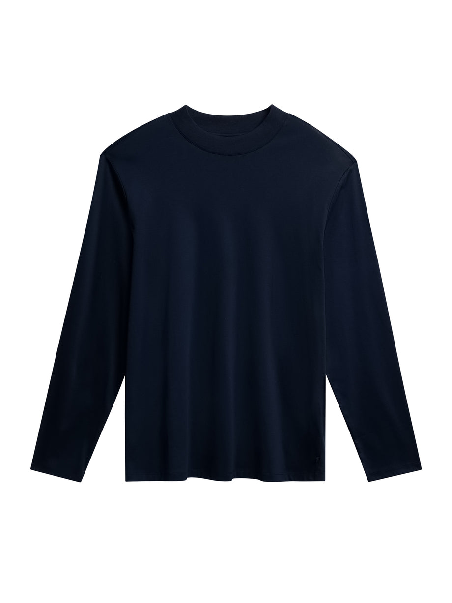 Ace Mock Neck LS T-Shirt / JL Navy