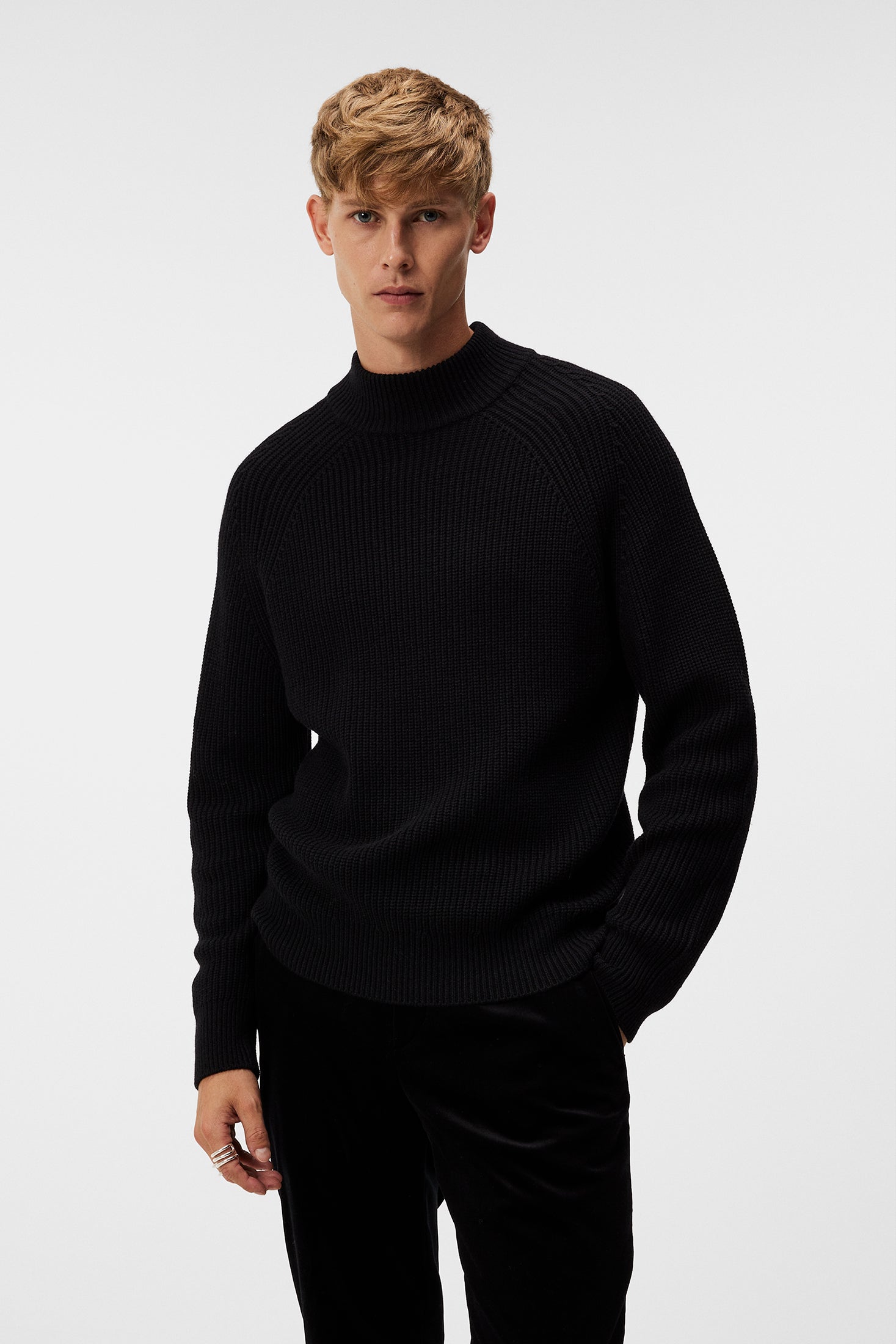 季節のおすすめ商品 Clubhaus Neck Knit TEC Black Mokneck BLACK Fine