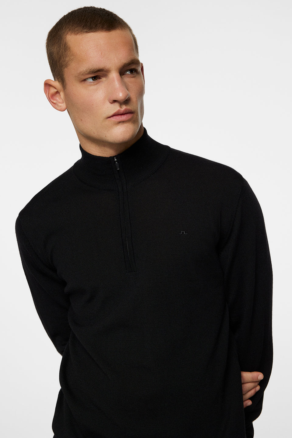 Kiyan Merino Quarter Zip / Black