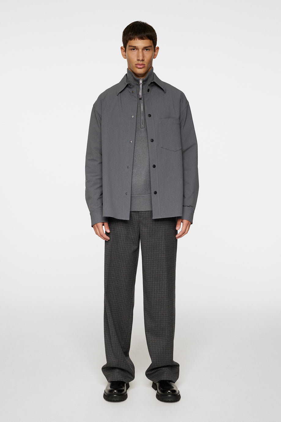 Howard Tech Fleece Overshirt / Lava Smoke