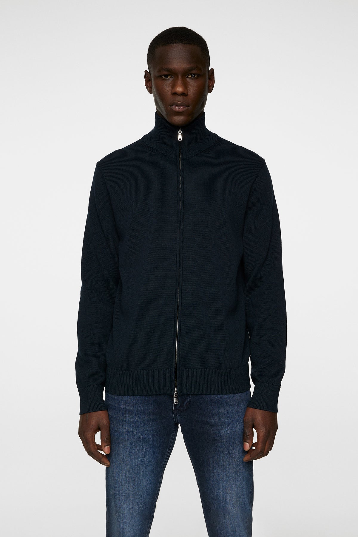 Alexis Full Zip Cardigan / JL Navy