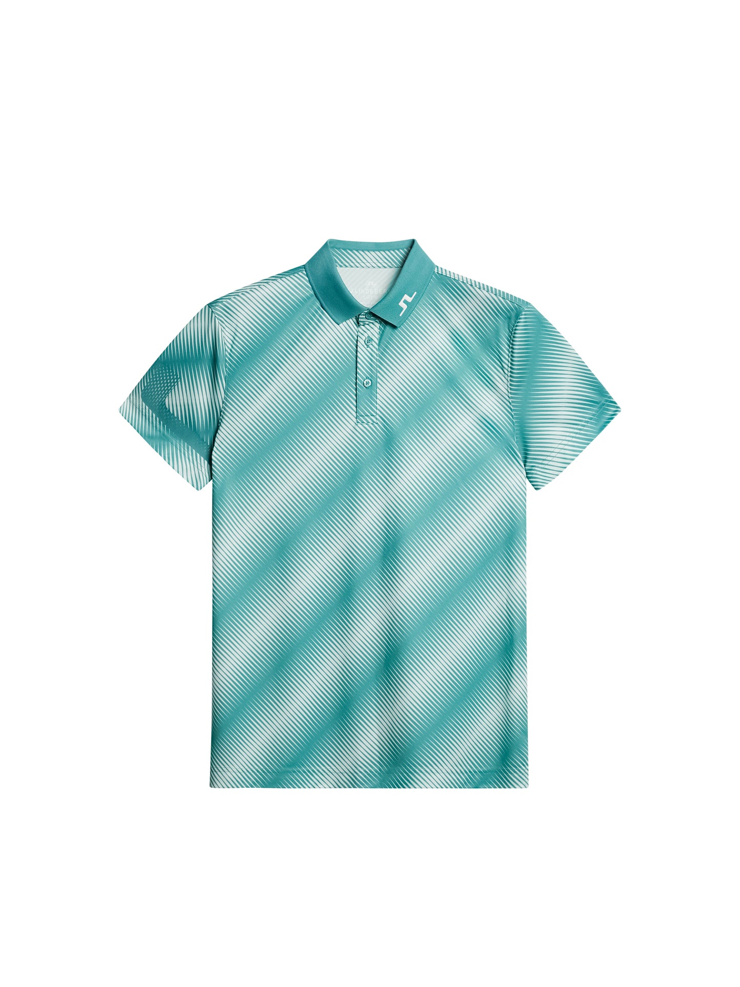 Heath Print Polo / Comb Teal M