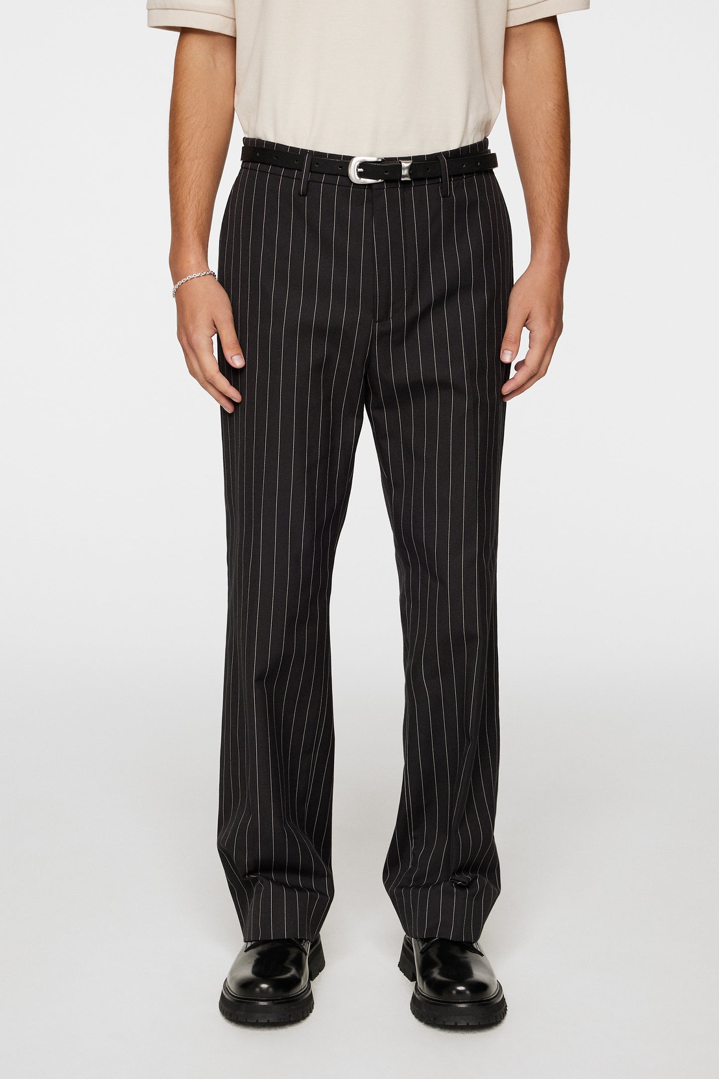 Haij Pin Stripe Pants / Black