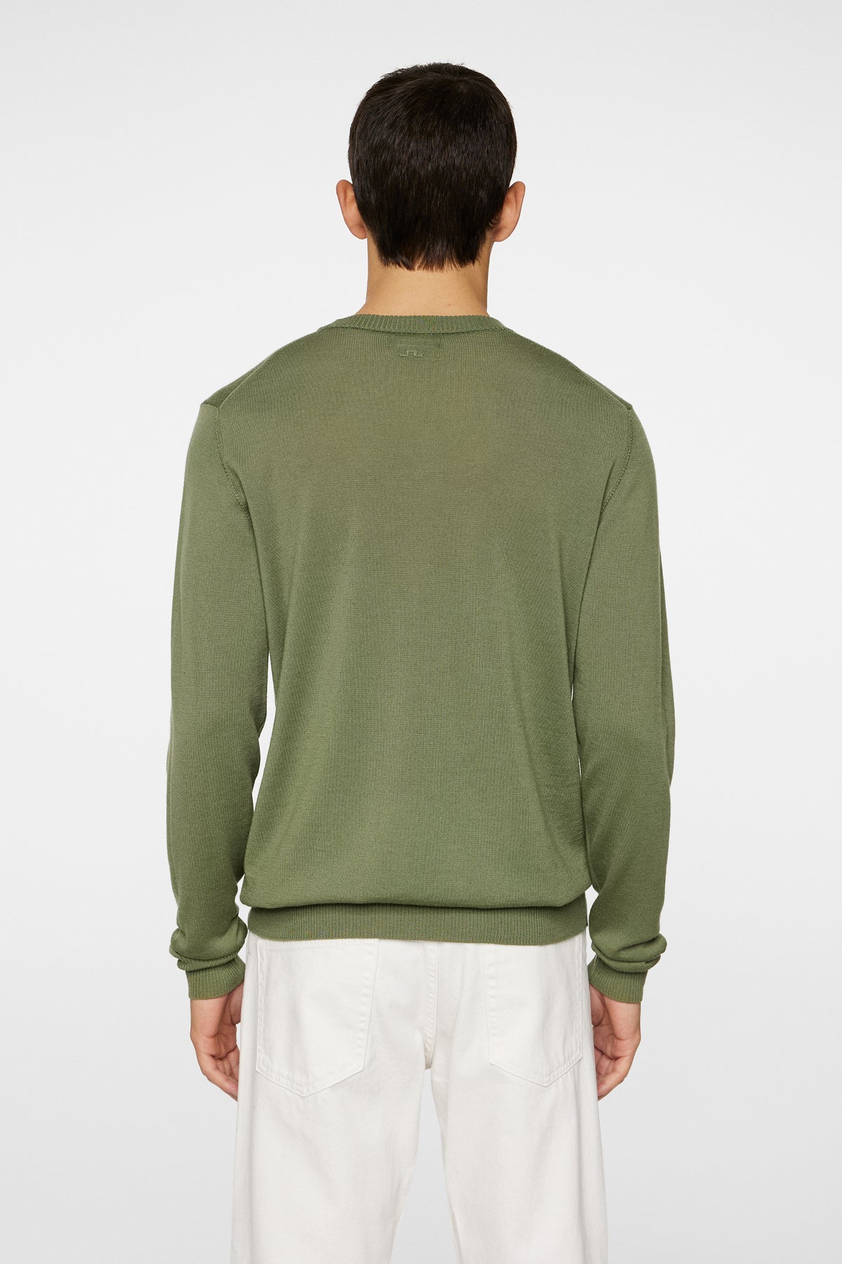 Keane Light Merino Crew Neck / Olivine