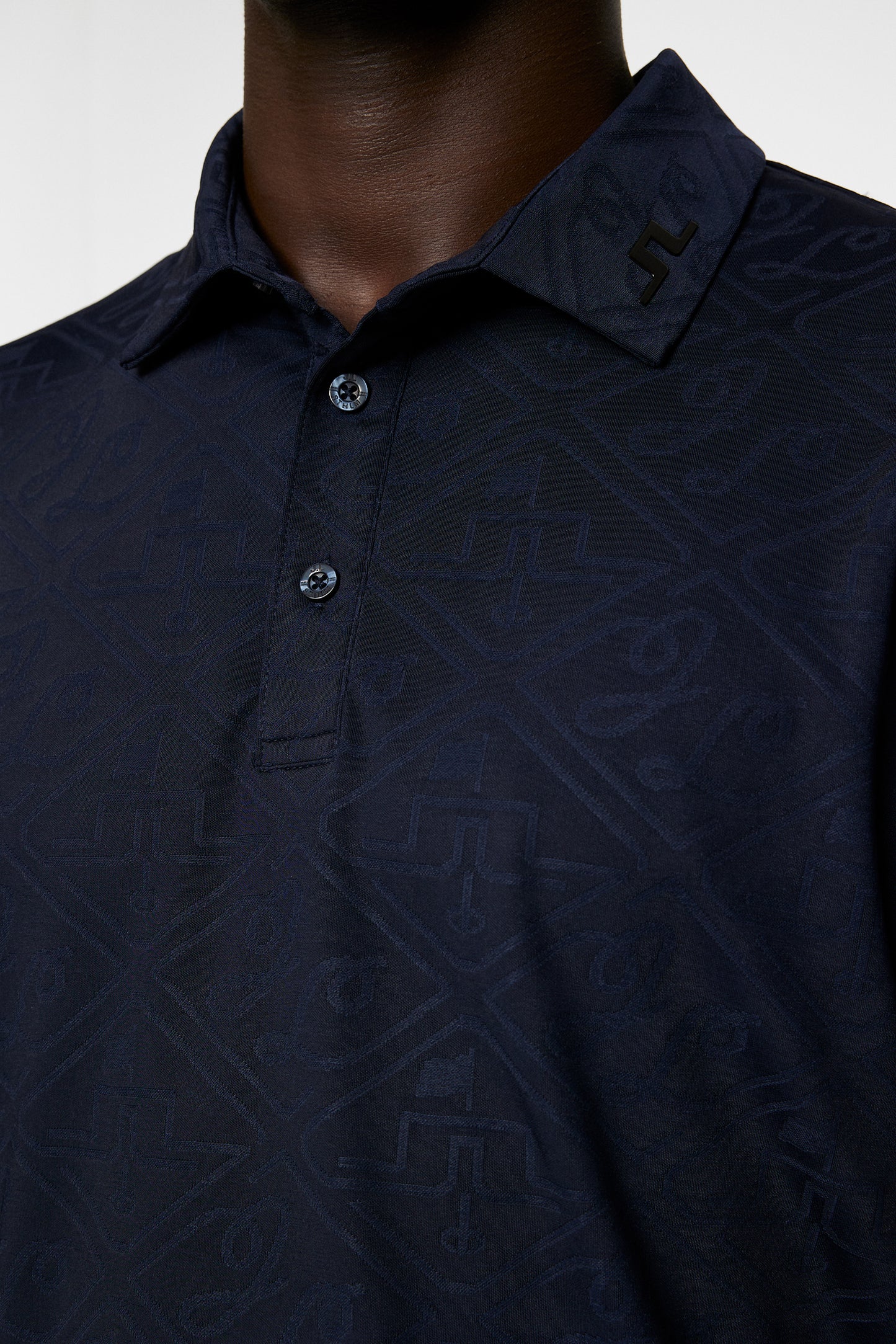 Bison  Regular Jacquard Polo / JL Navy