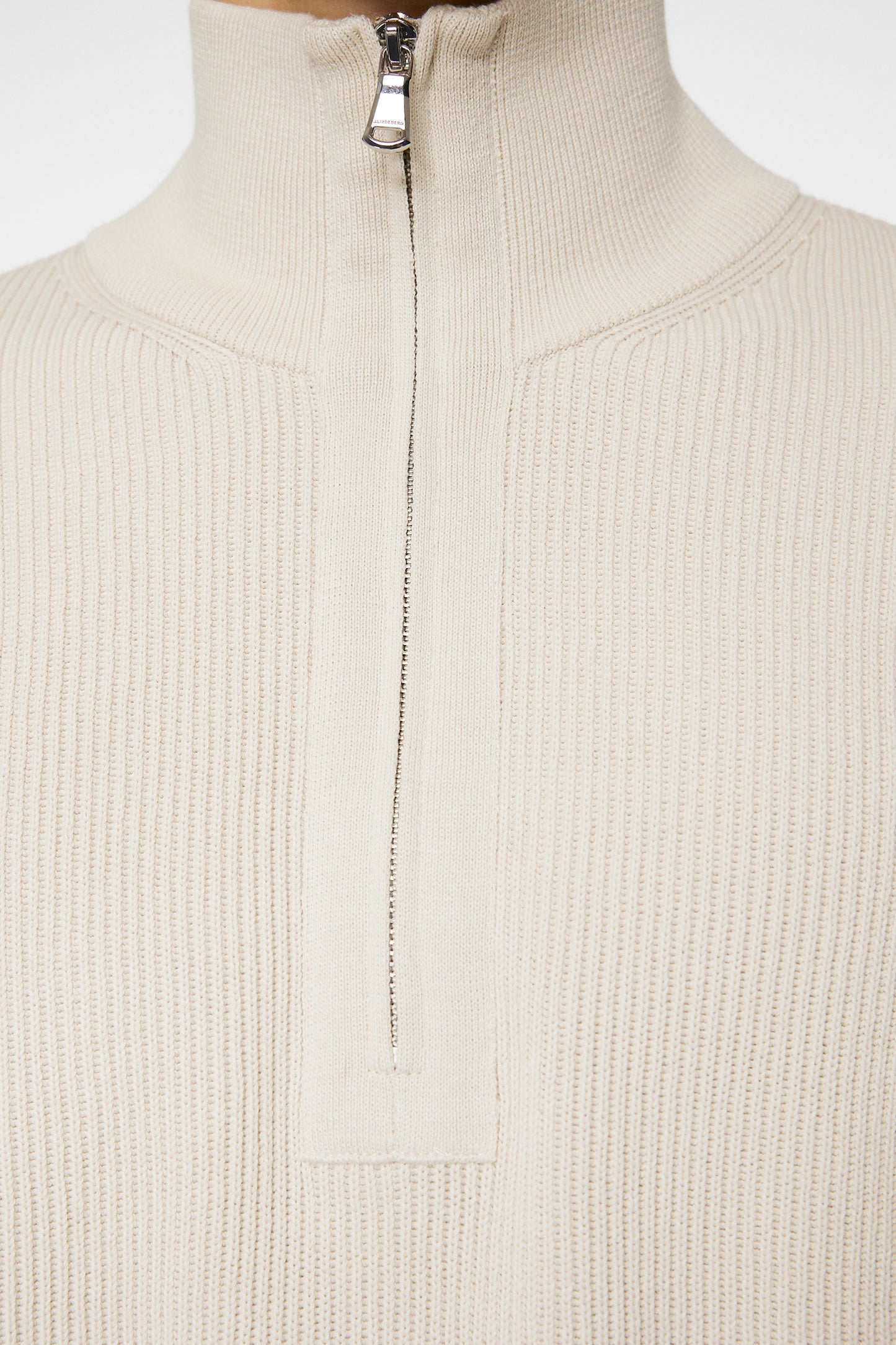 Alex Half Zip Knitted Sweater / Moonbeam