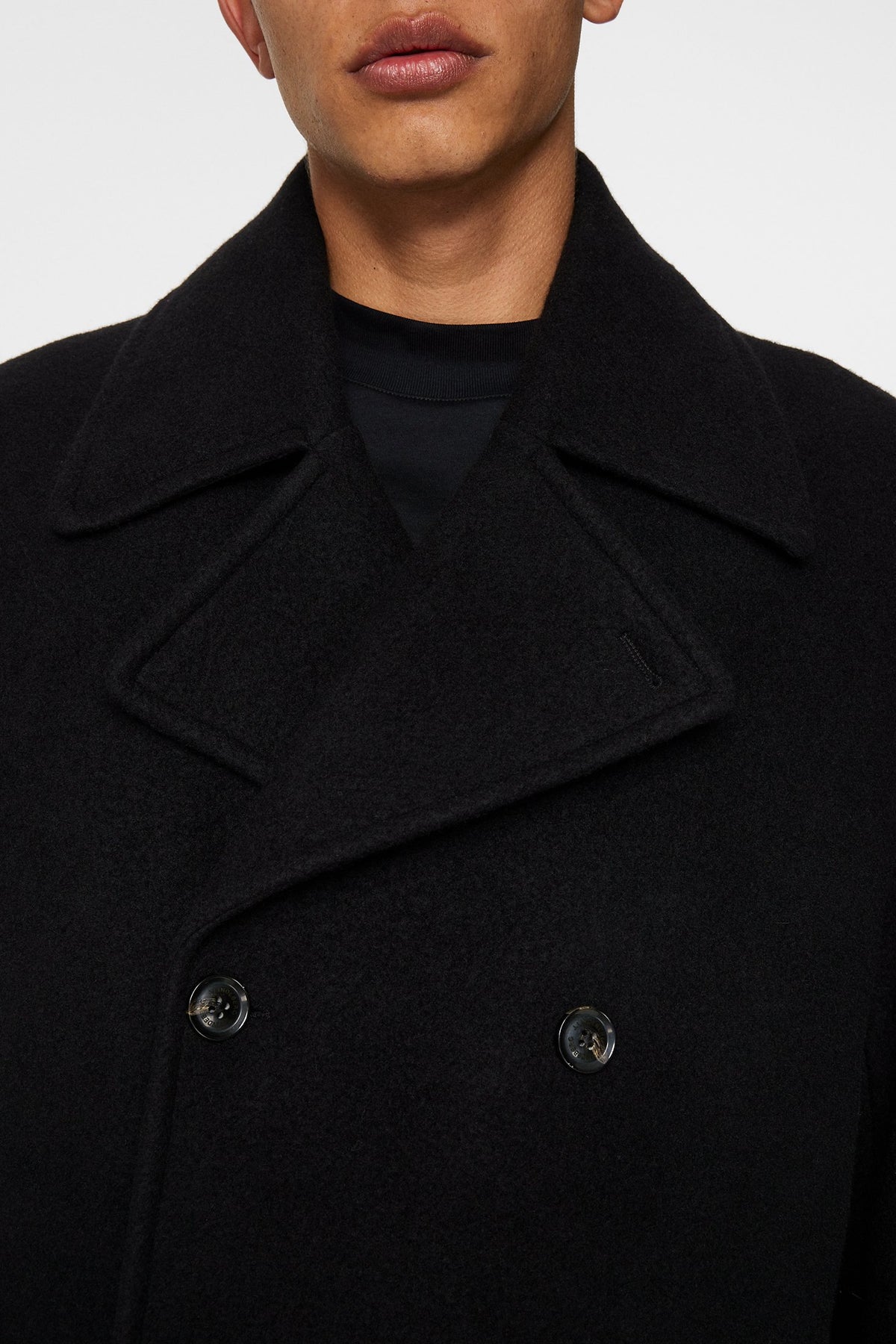 Arno Double Breasted Coat / Black