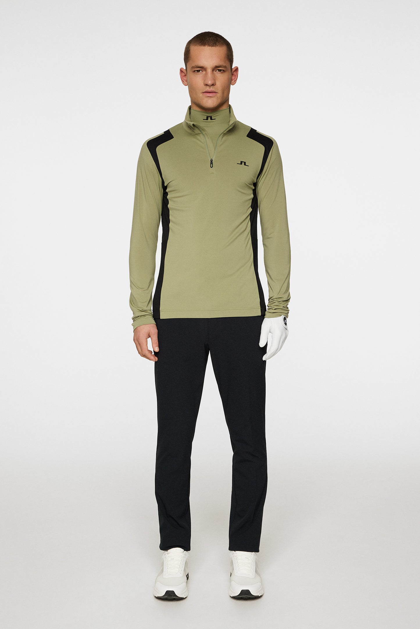 Lukas Quarter Zip Mid Layer / Oil Green