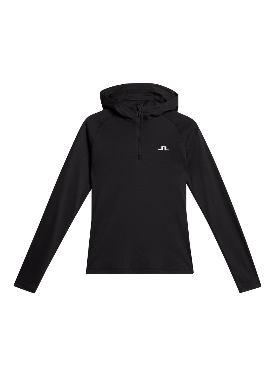 Agnes Quarter Zip Hood / Black