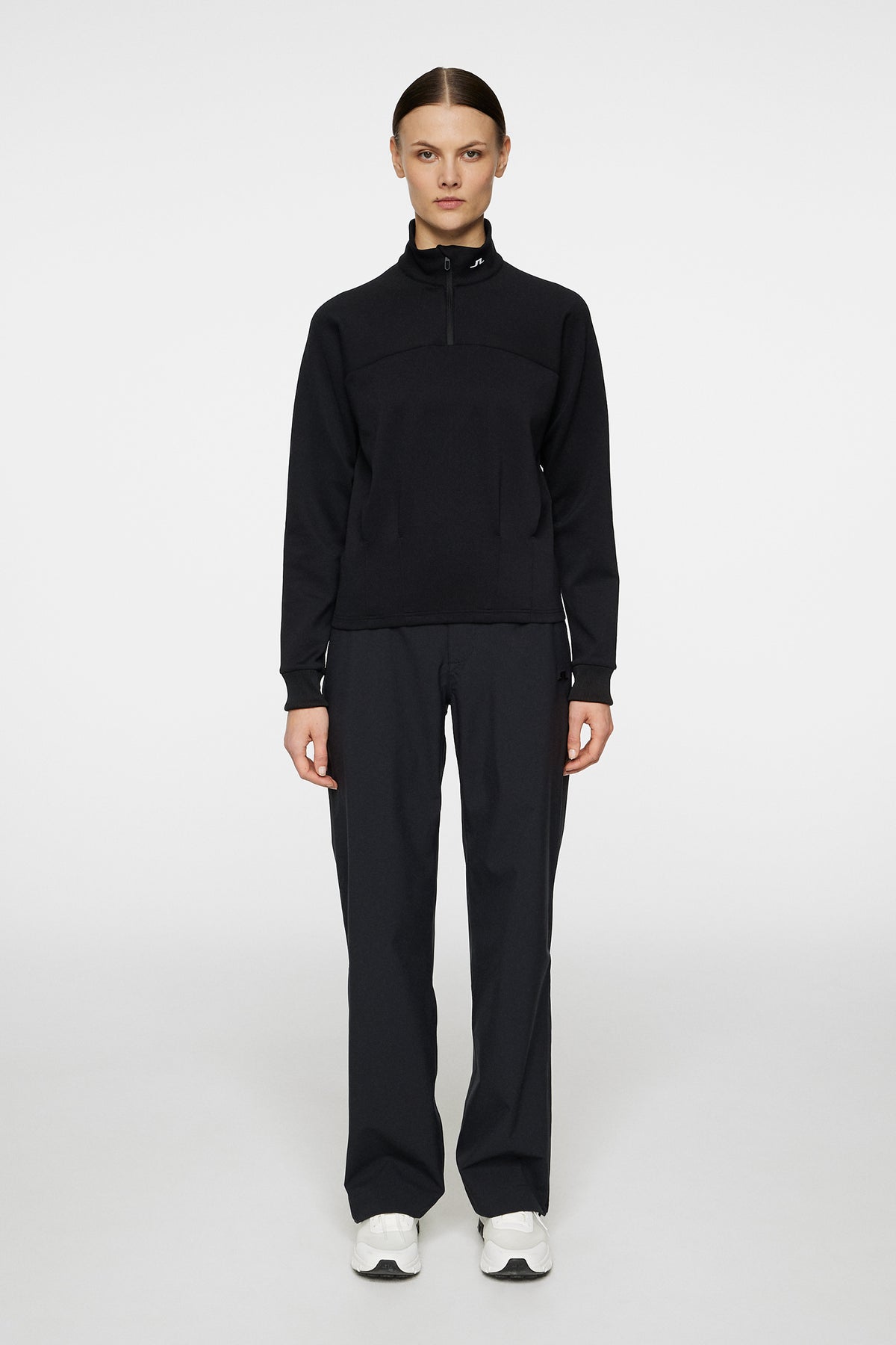 Jodi Quarter Zip Sweatshirt / Black