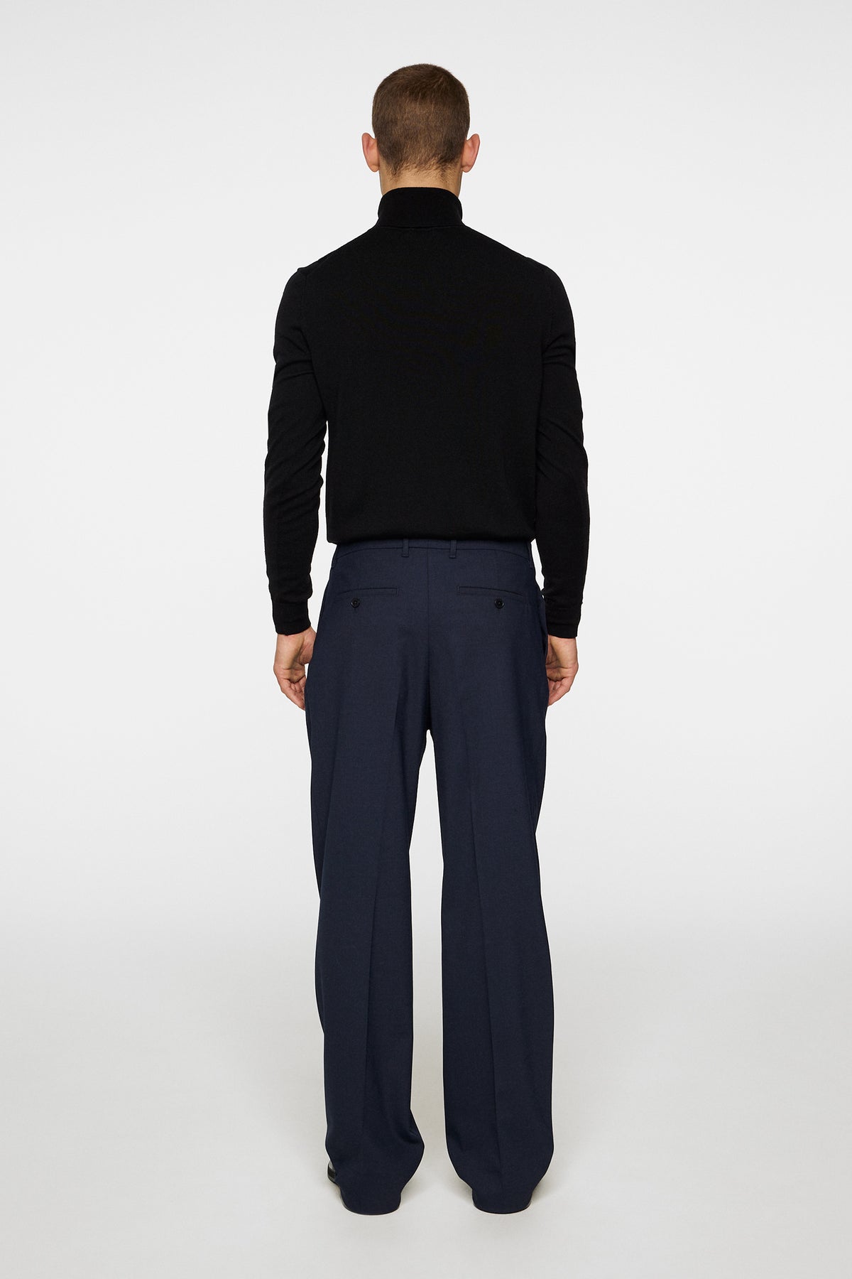 Haij Pleated Twill Pants / JL Navy