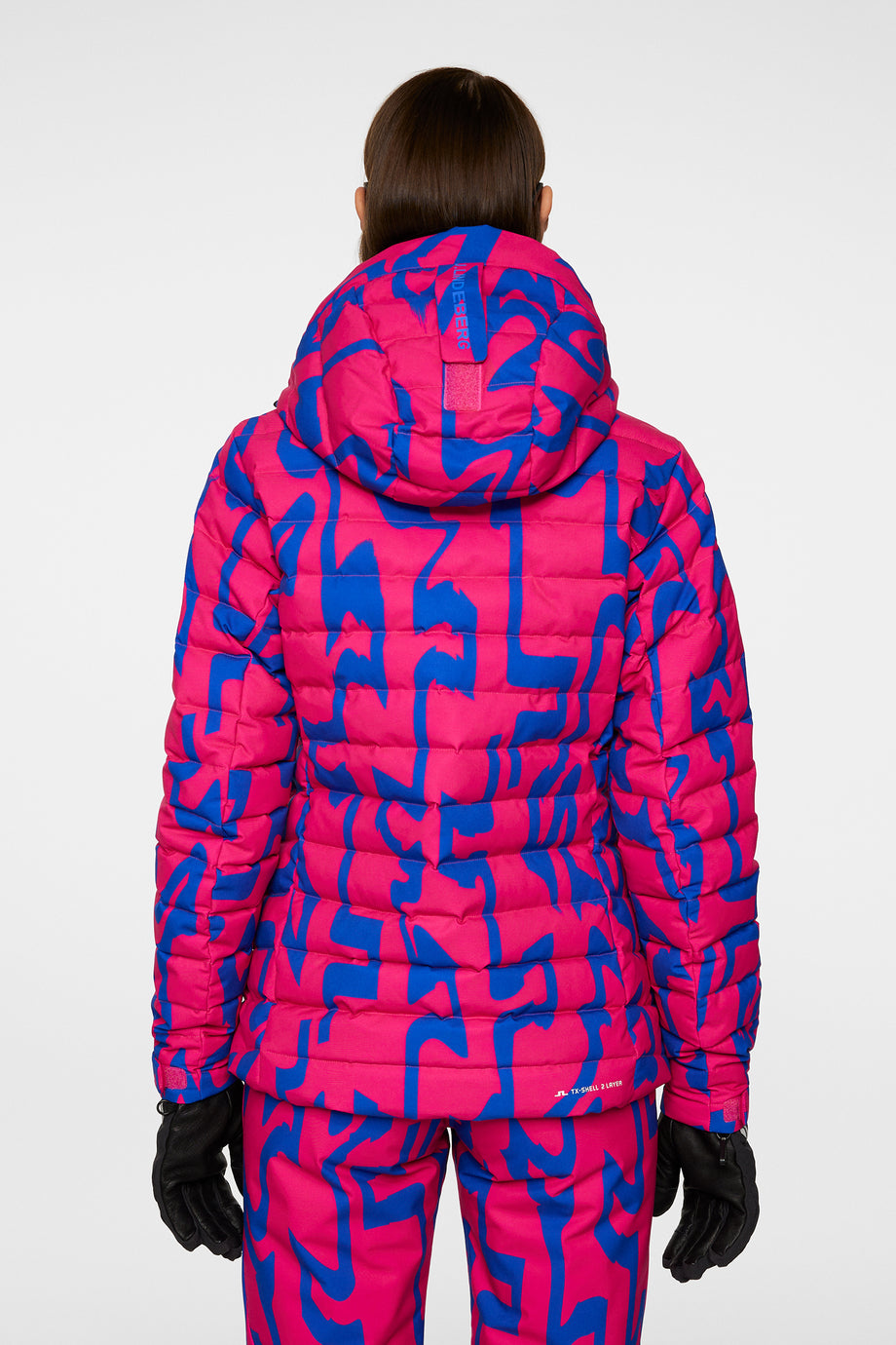 W Thermic Down Jacket Printed / Glitch Bridge Pink