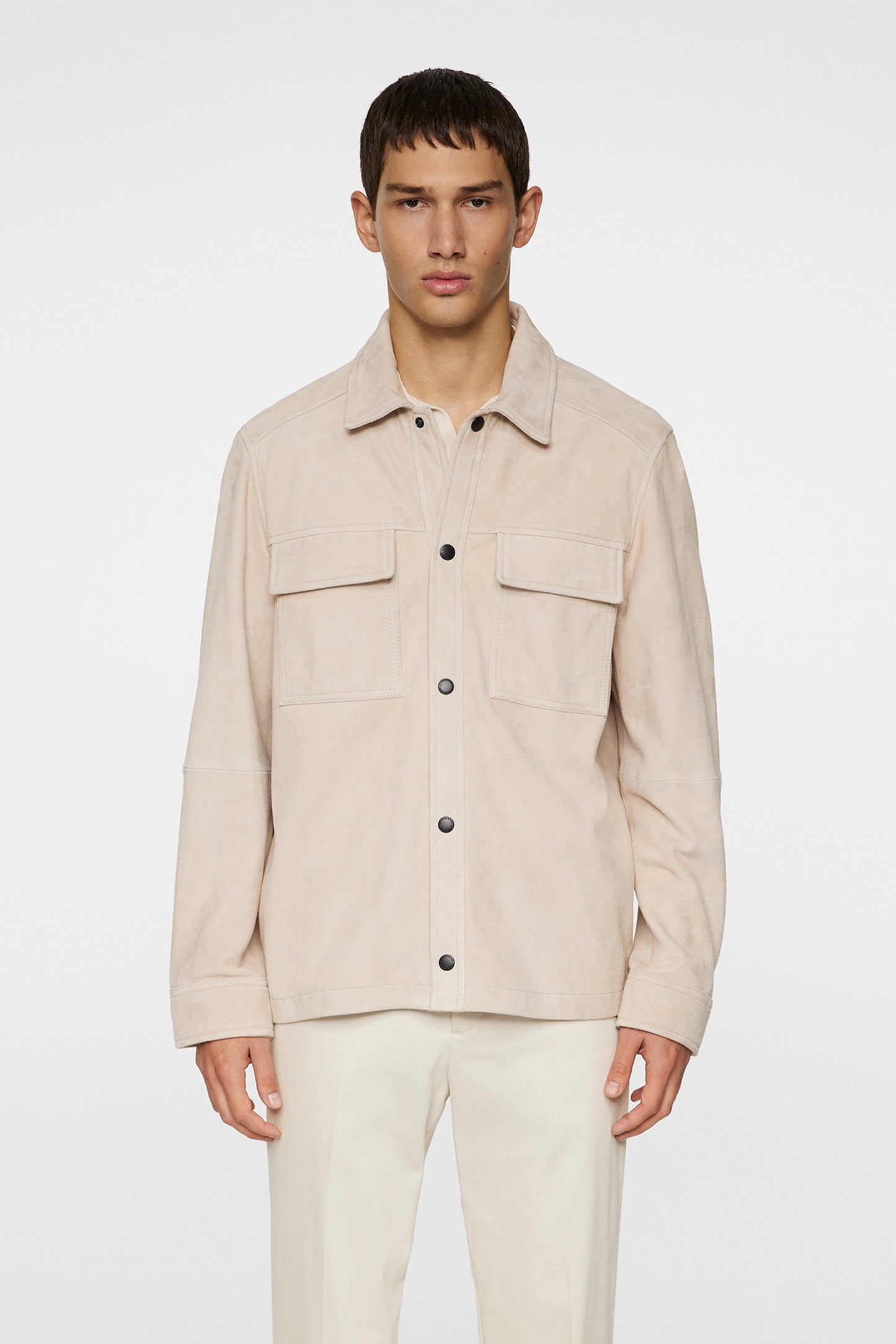 Wilden Suede Overshirt / Moonbeam