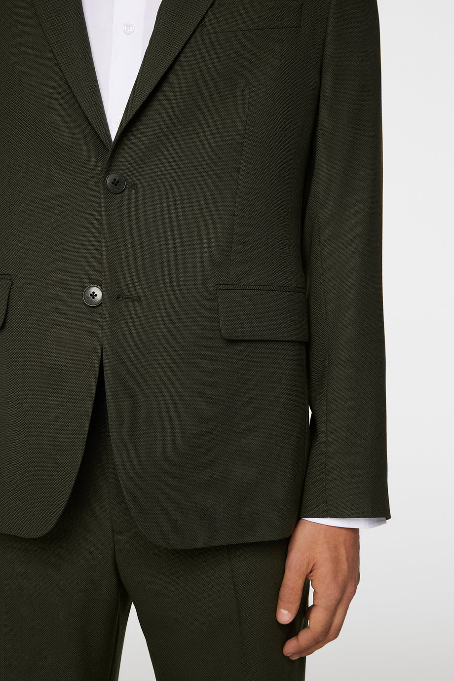 Elton U Active Hopsack Blazer / Forest Green