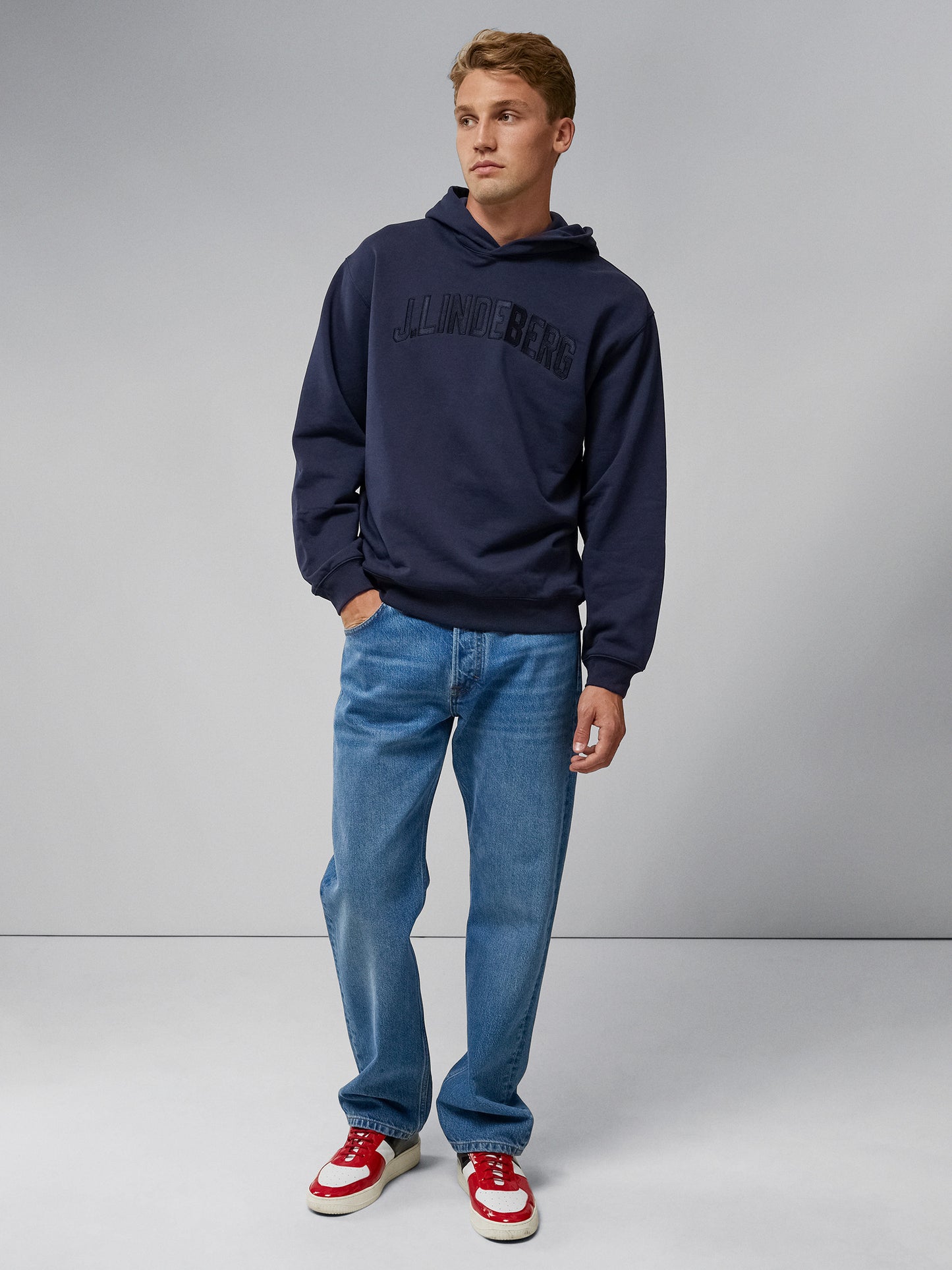 Kyzer Logo Hoodie / JL Navy – J.Lindeberg