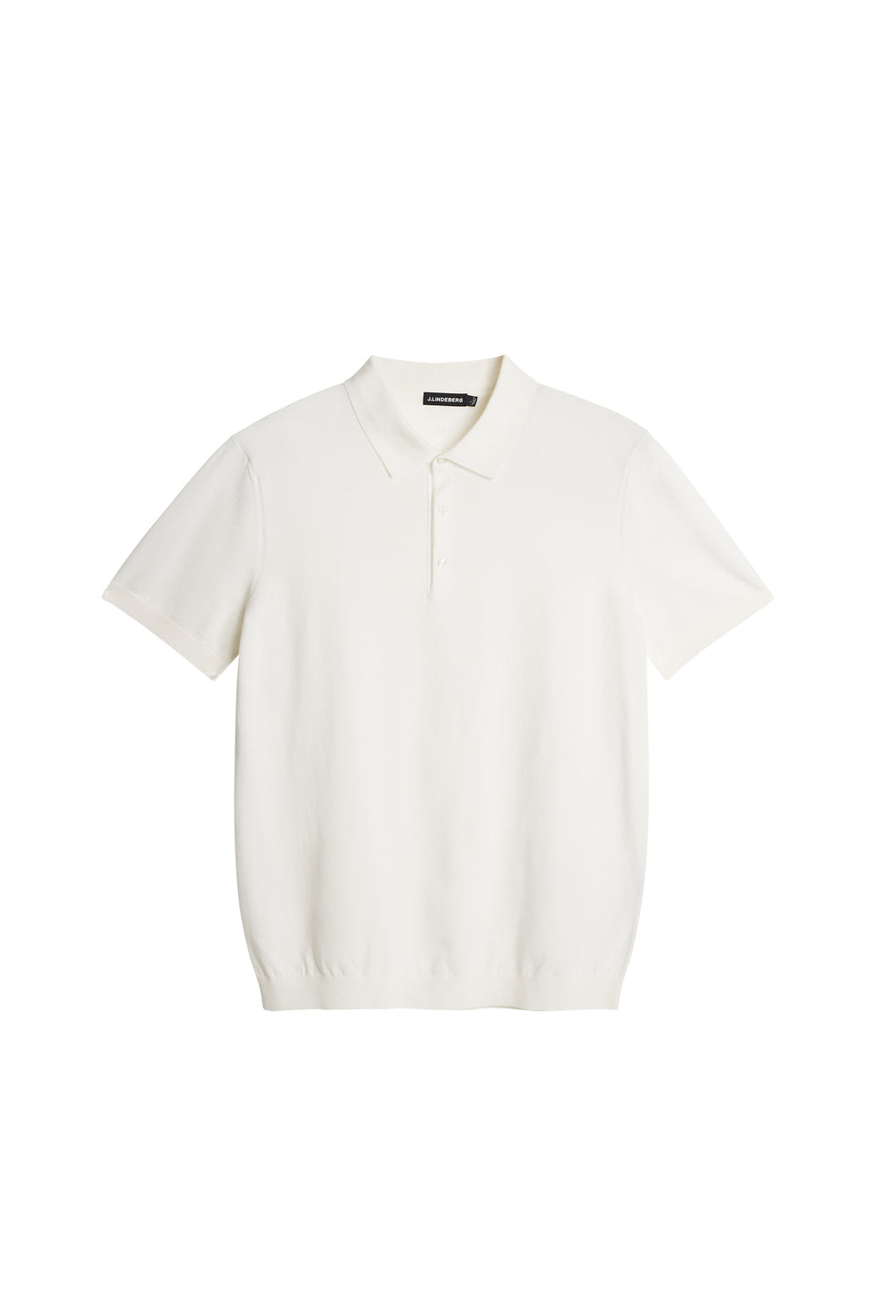 Ridge Knitted Polo / White