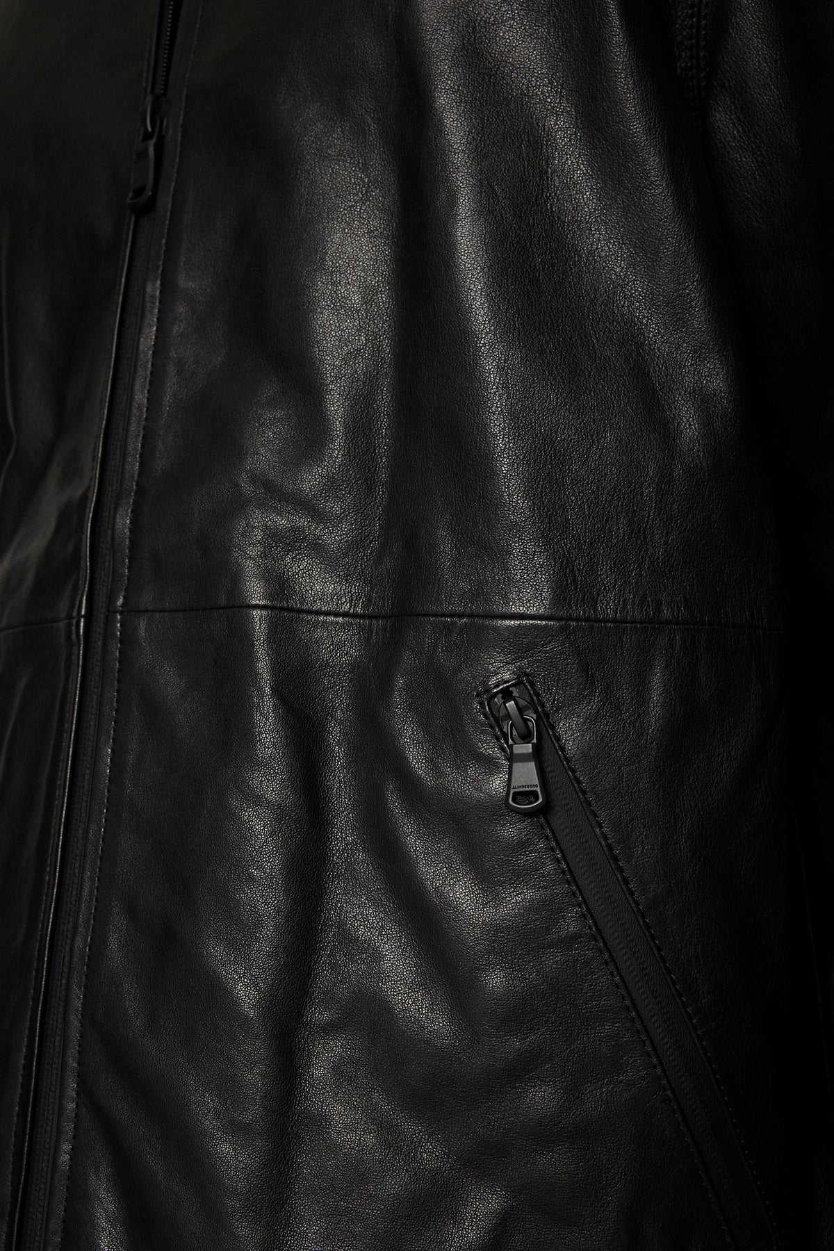 Hadley Leather Hoody Jacket / Black