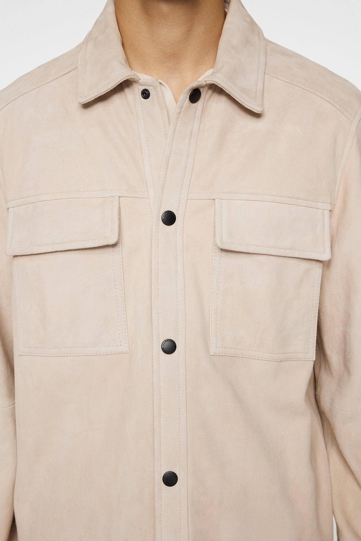 Wilden Suede Overshirt / Moonbeam