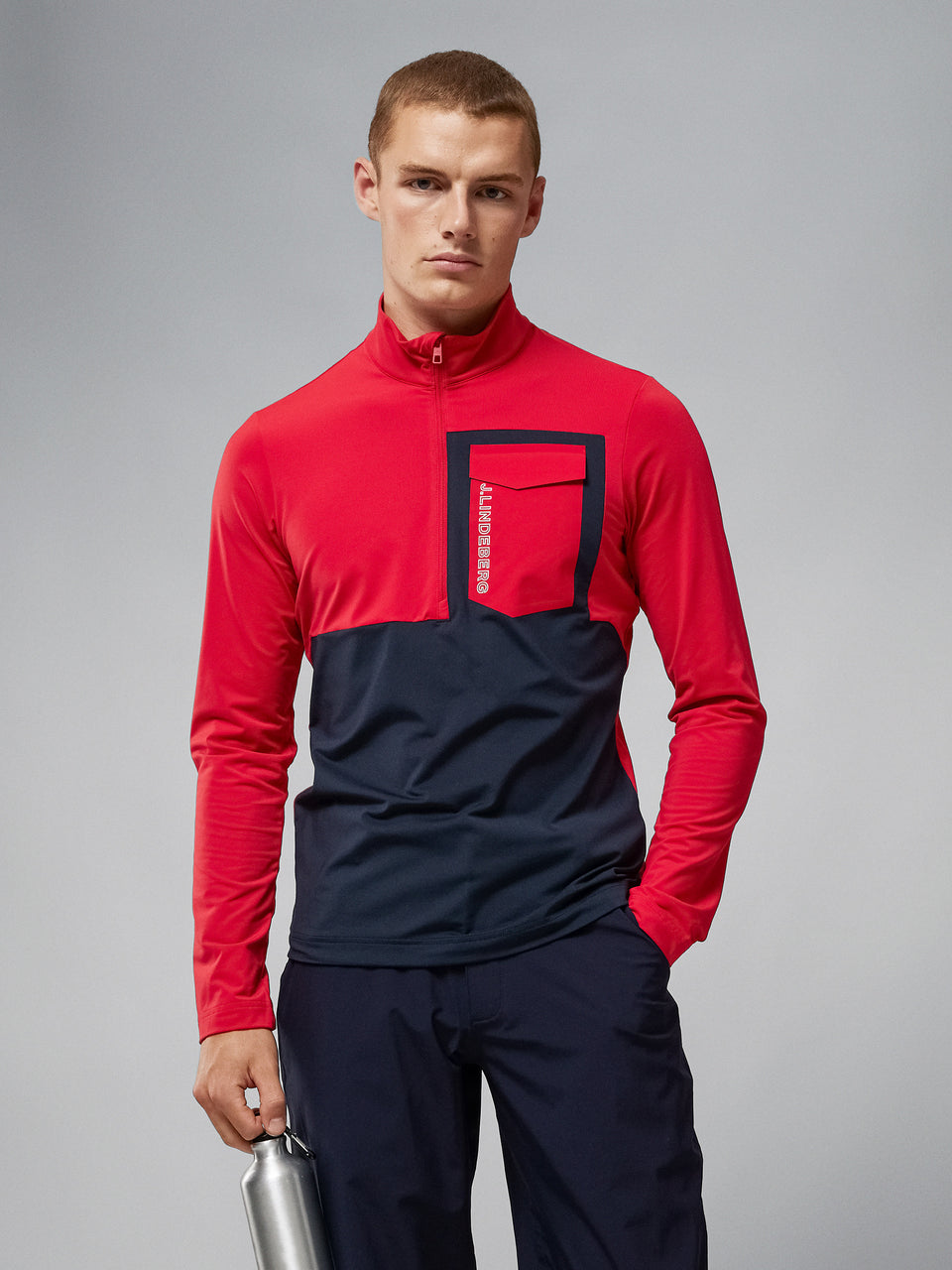 Methis Half Zip Mid Layer / Barbados Cherry