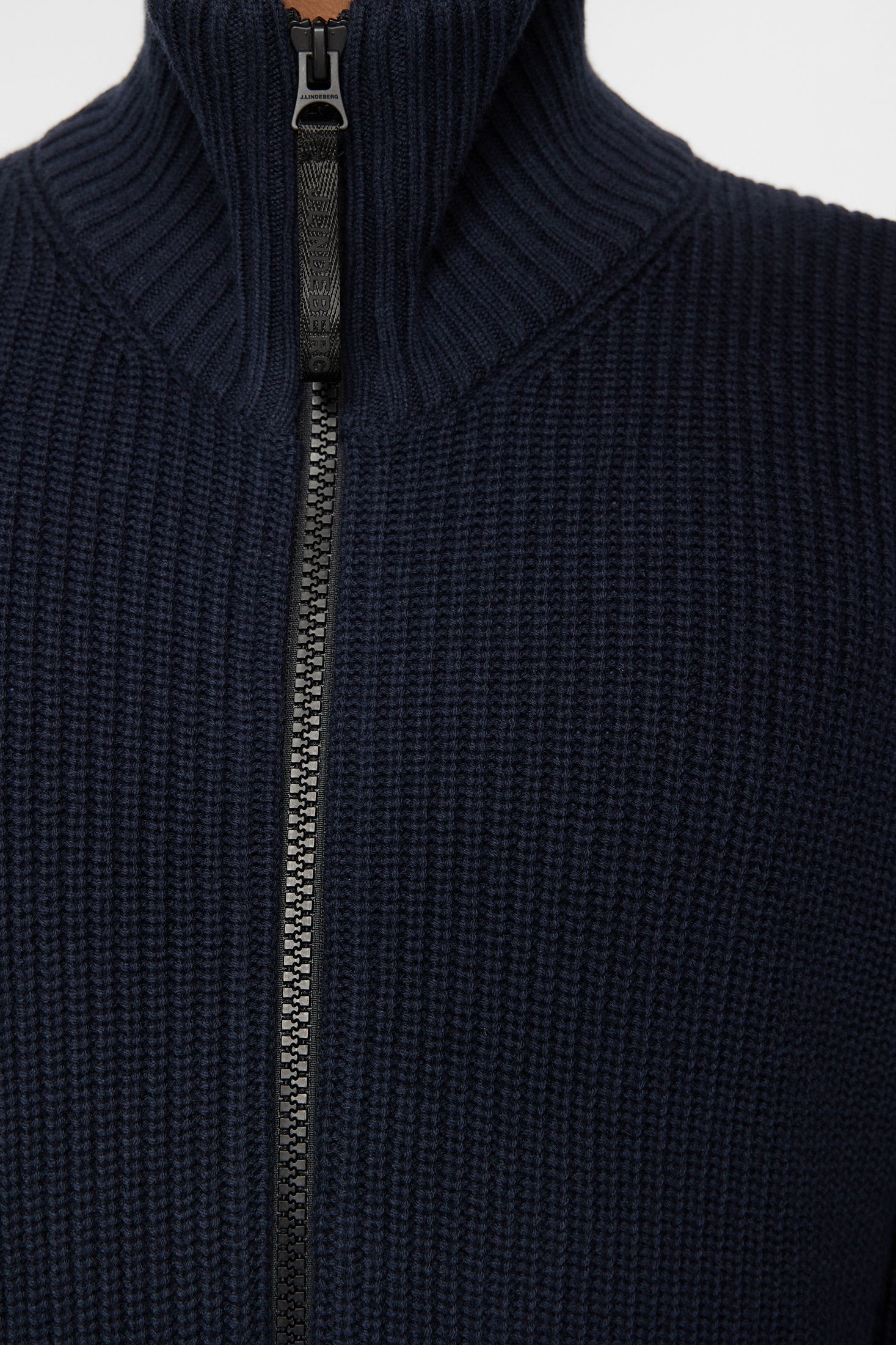 Skyler Wool Blend Zip Cardigan JL Navy