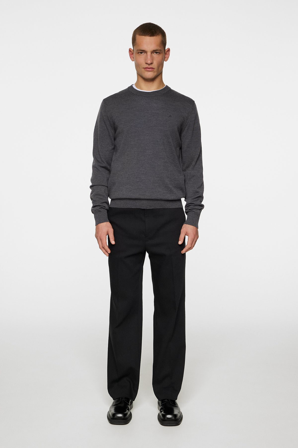 Keane Merino Crew Neck / Lava Smoke Melange